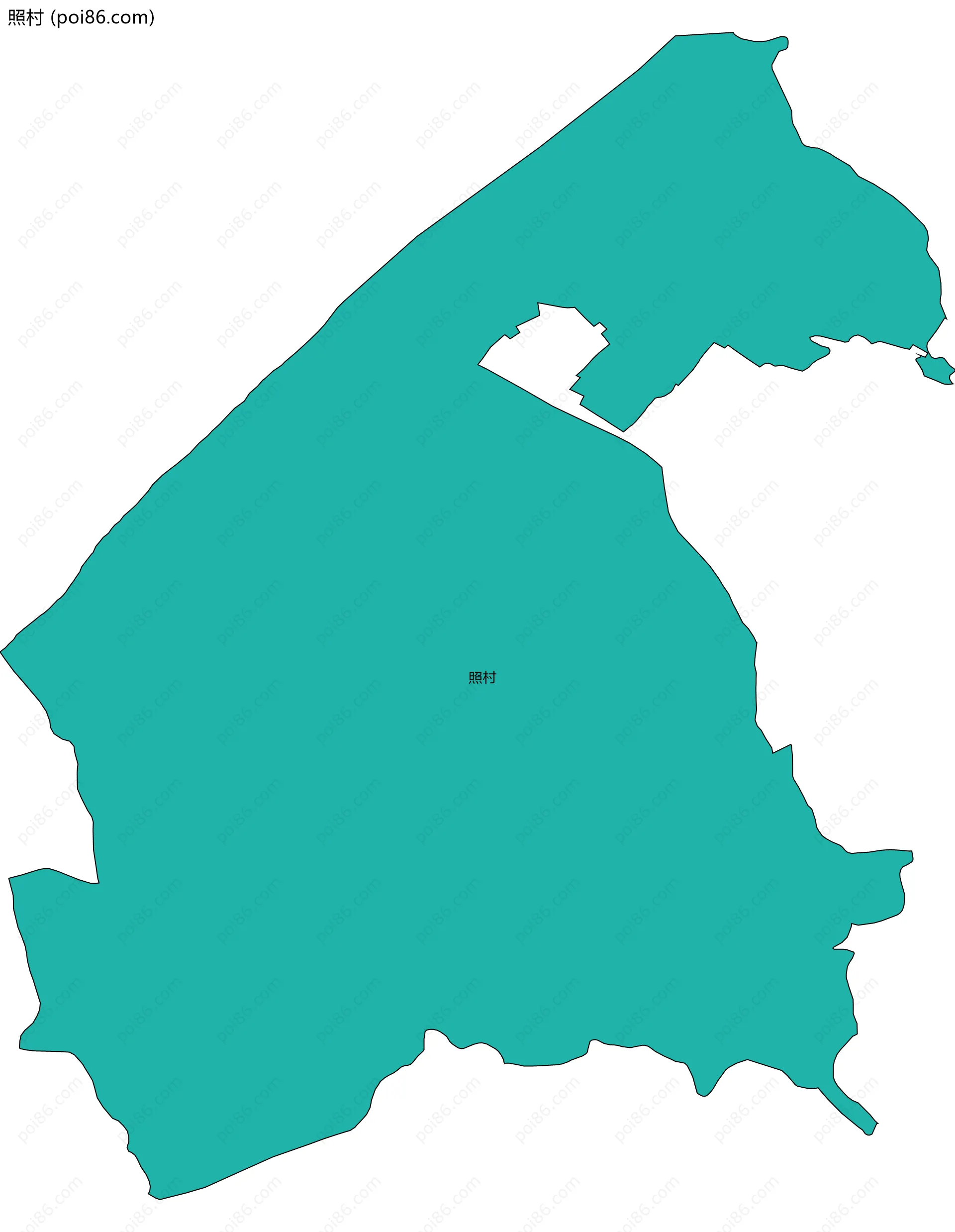 照村边界地图