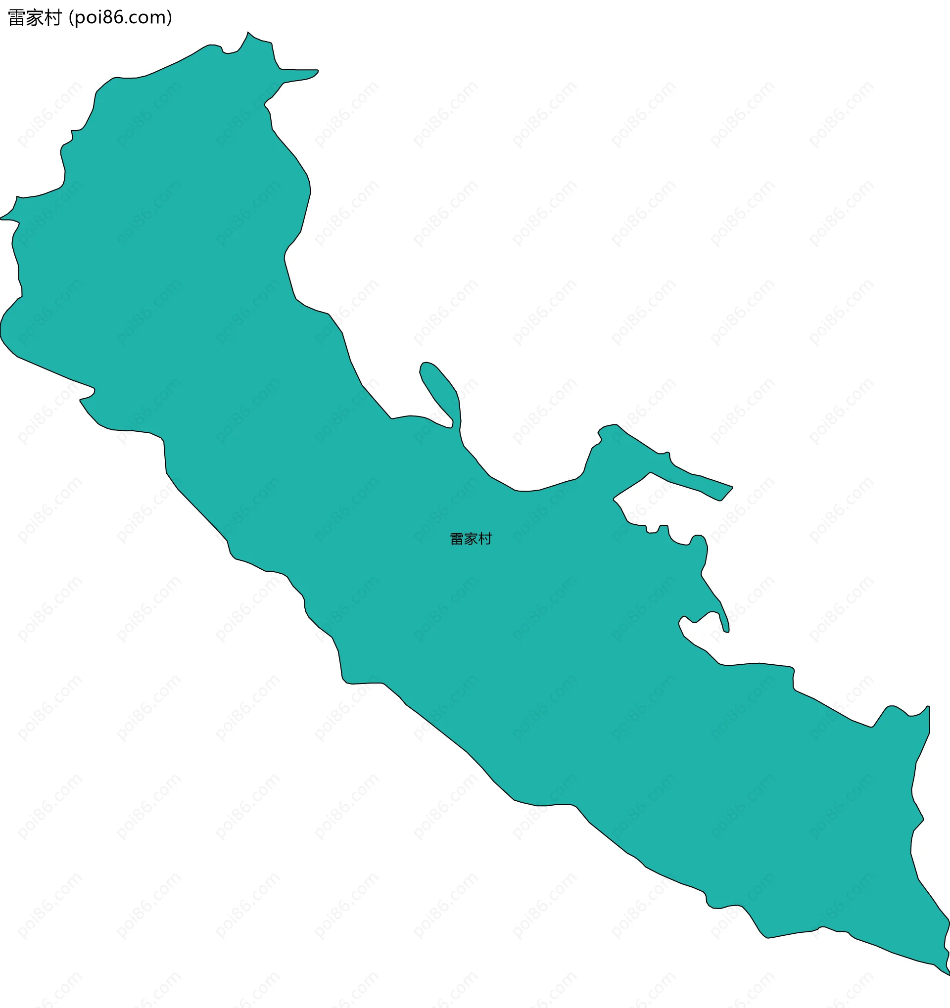雷家村边界地图