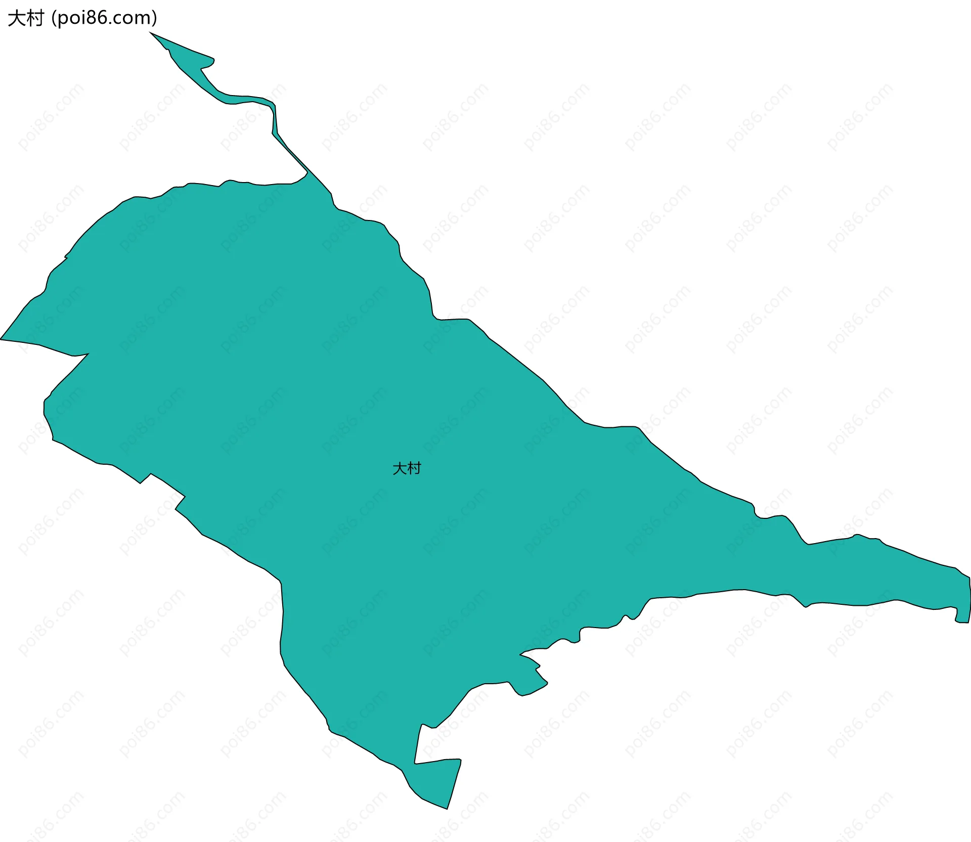 大村边界地图