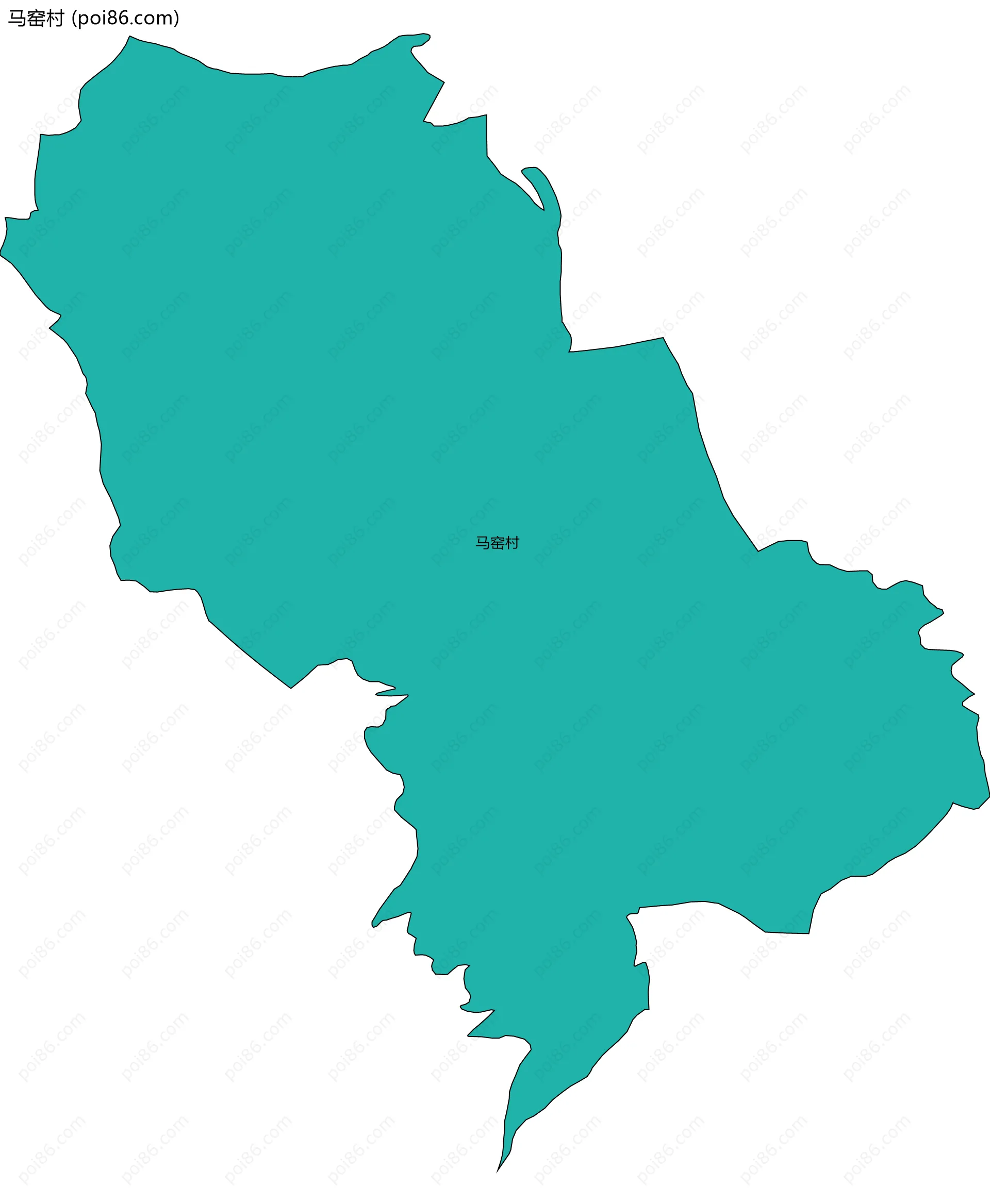 马窑村边界地图