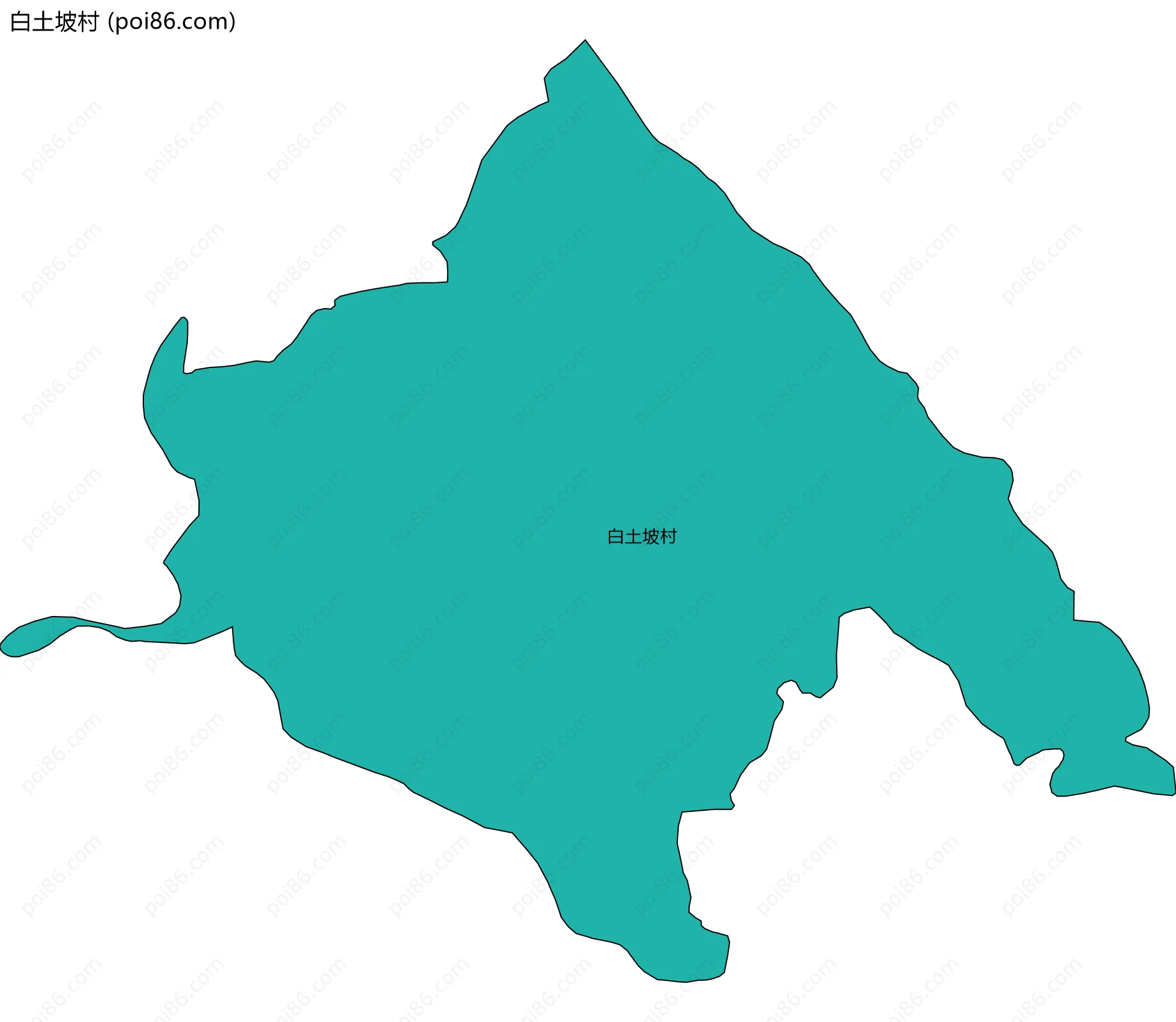 白土坡村边界地图