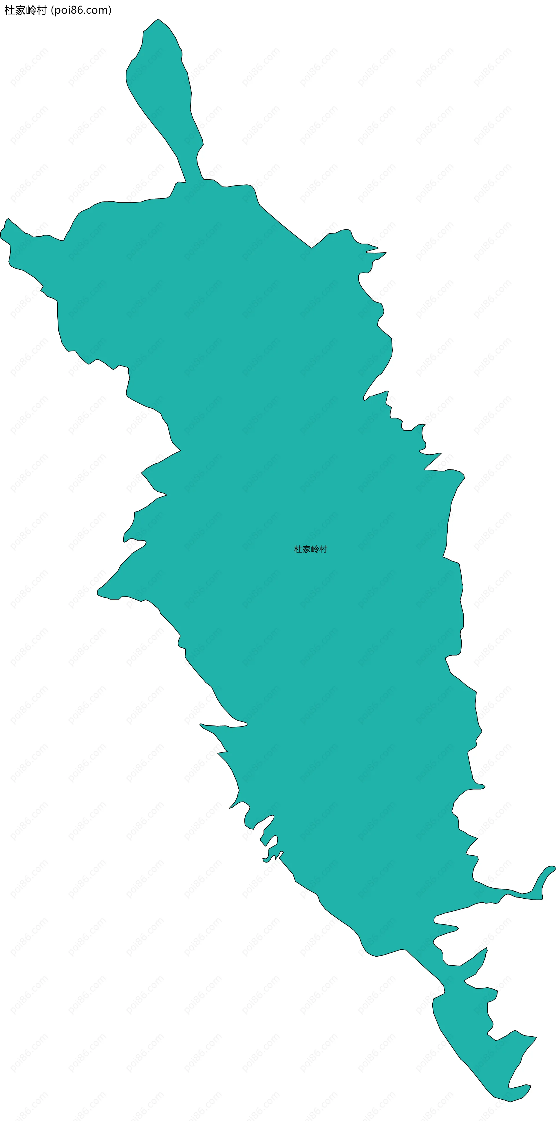 杜家岭村边界地图