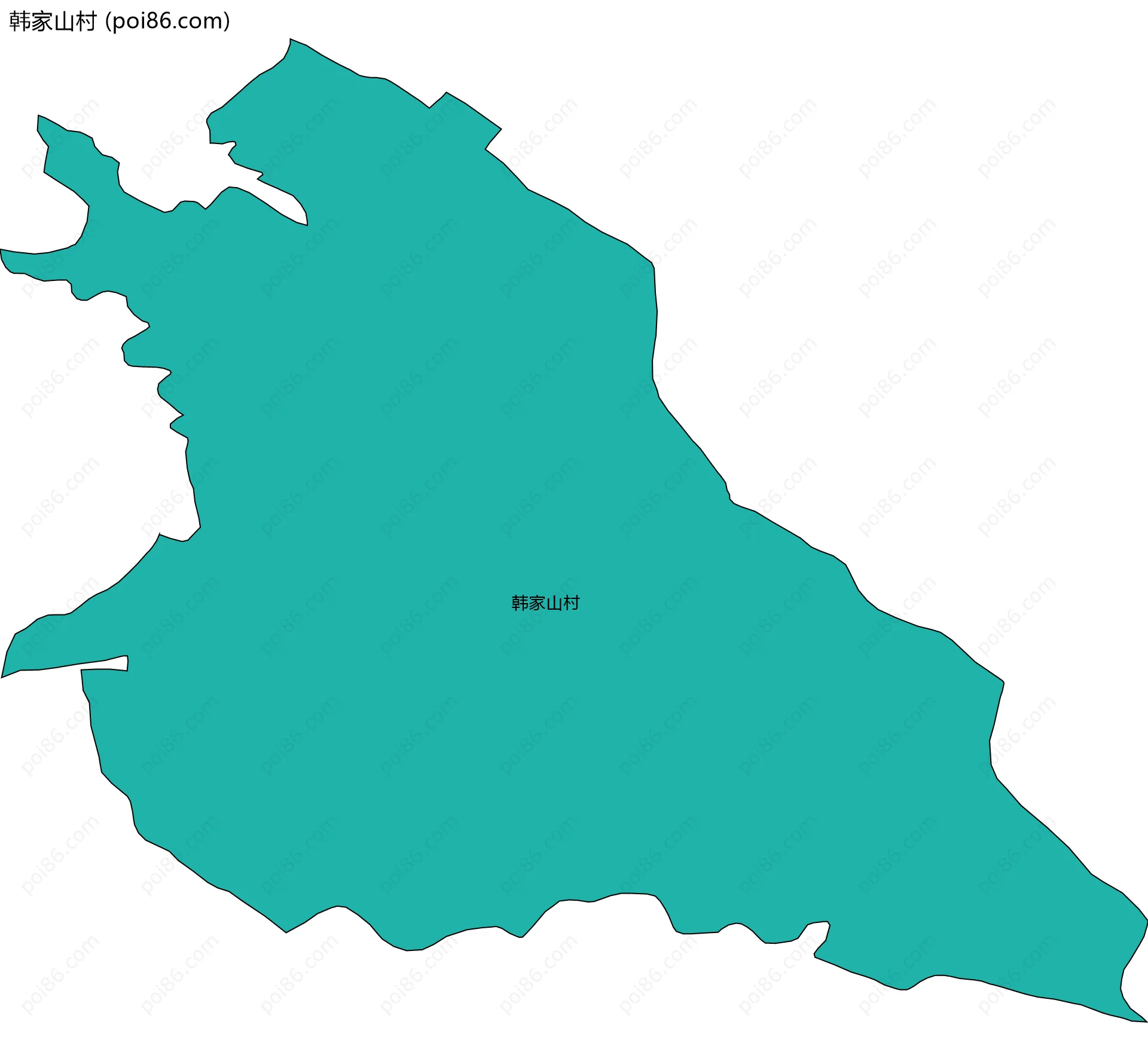 韩家山村边界地图