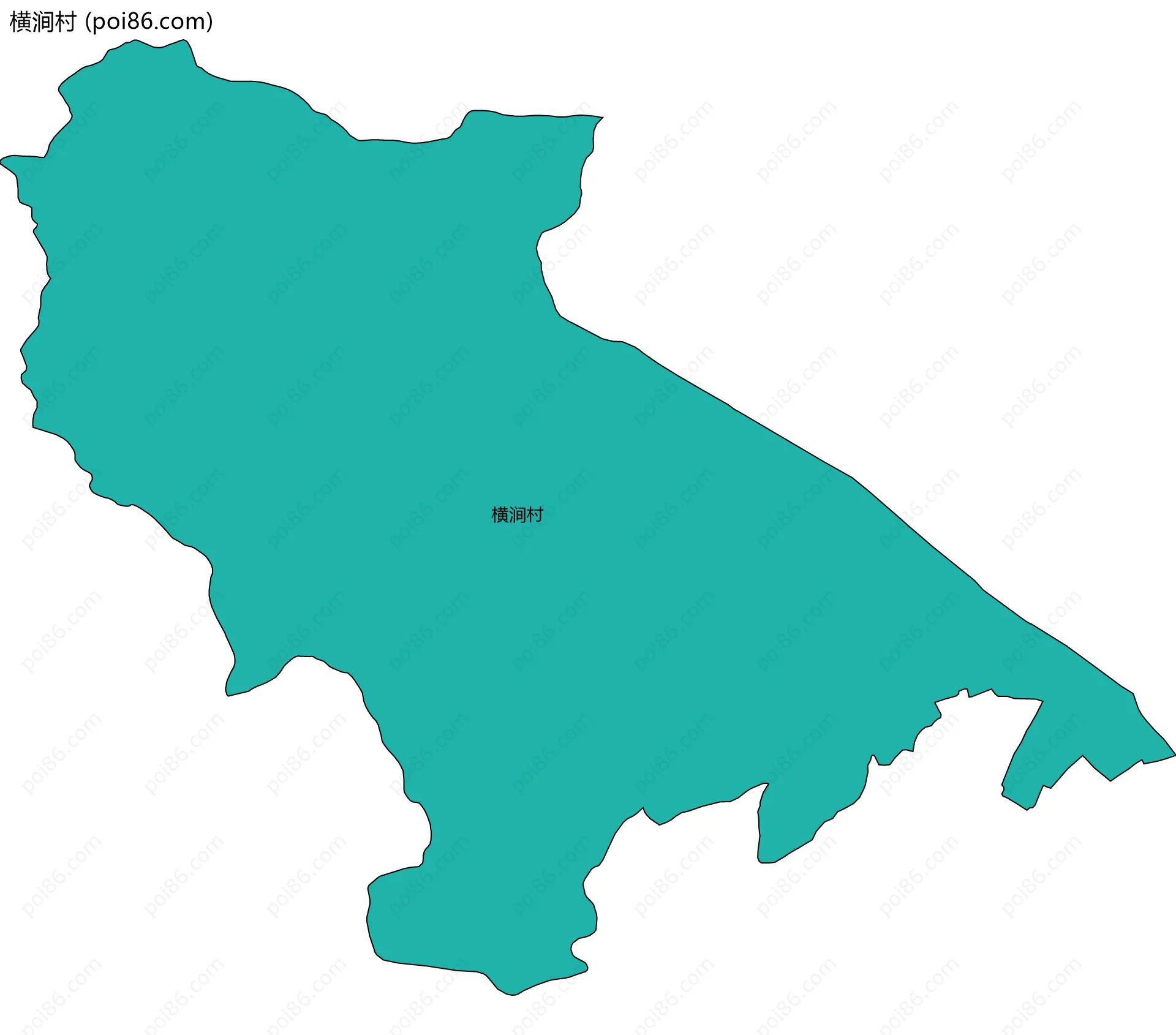 横涧村边界地图