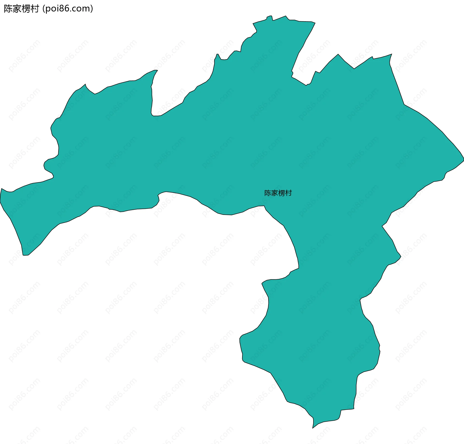 陈家楞村边界地图