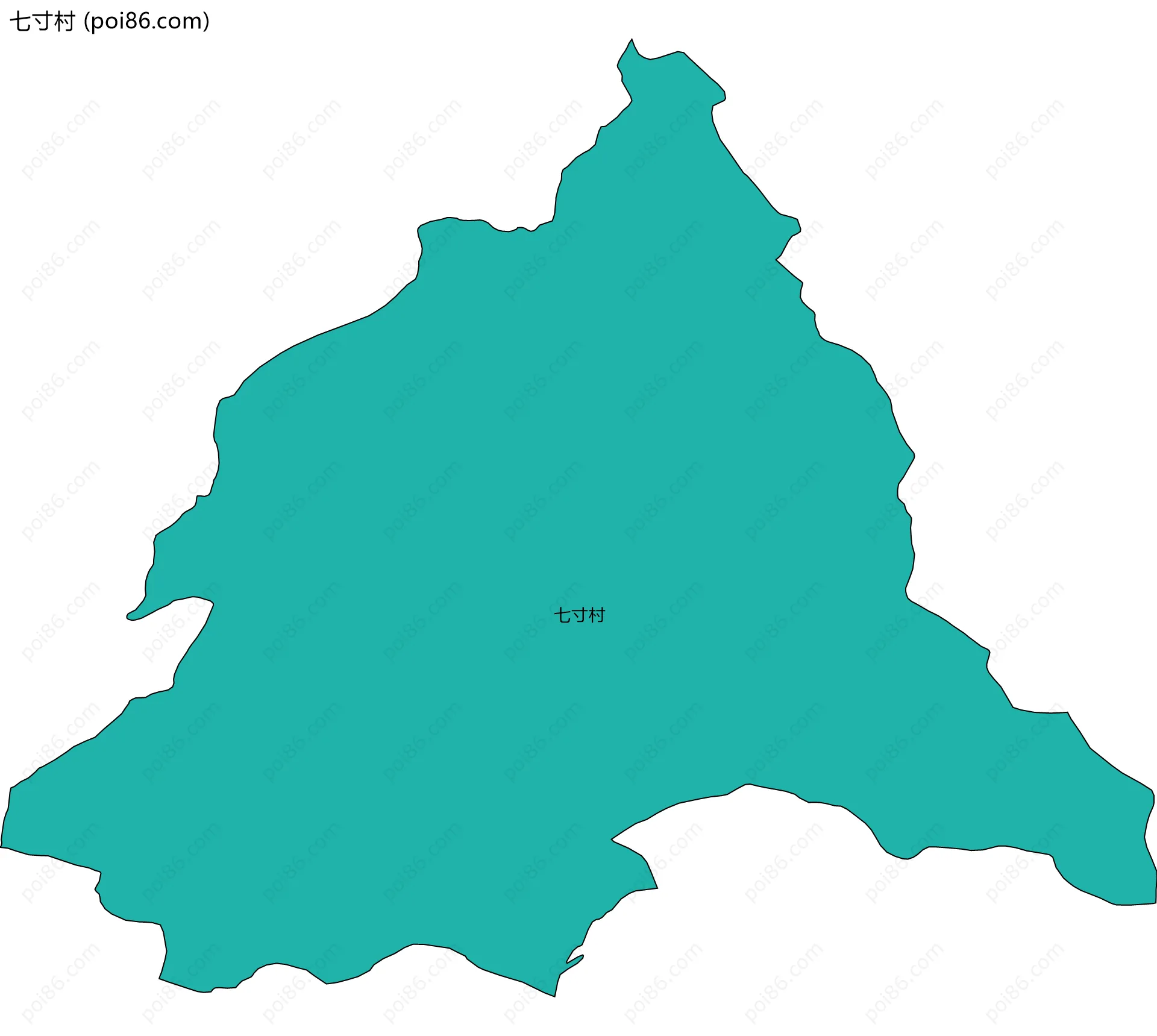 七寸村边界地图