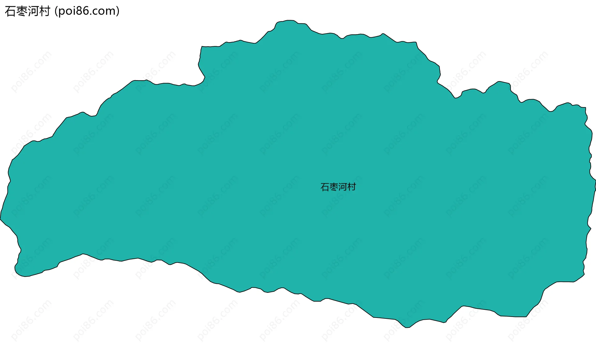 石枣河村边界地图