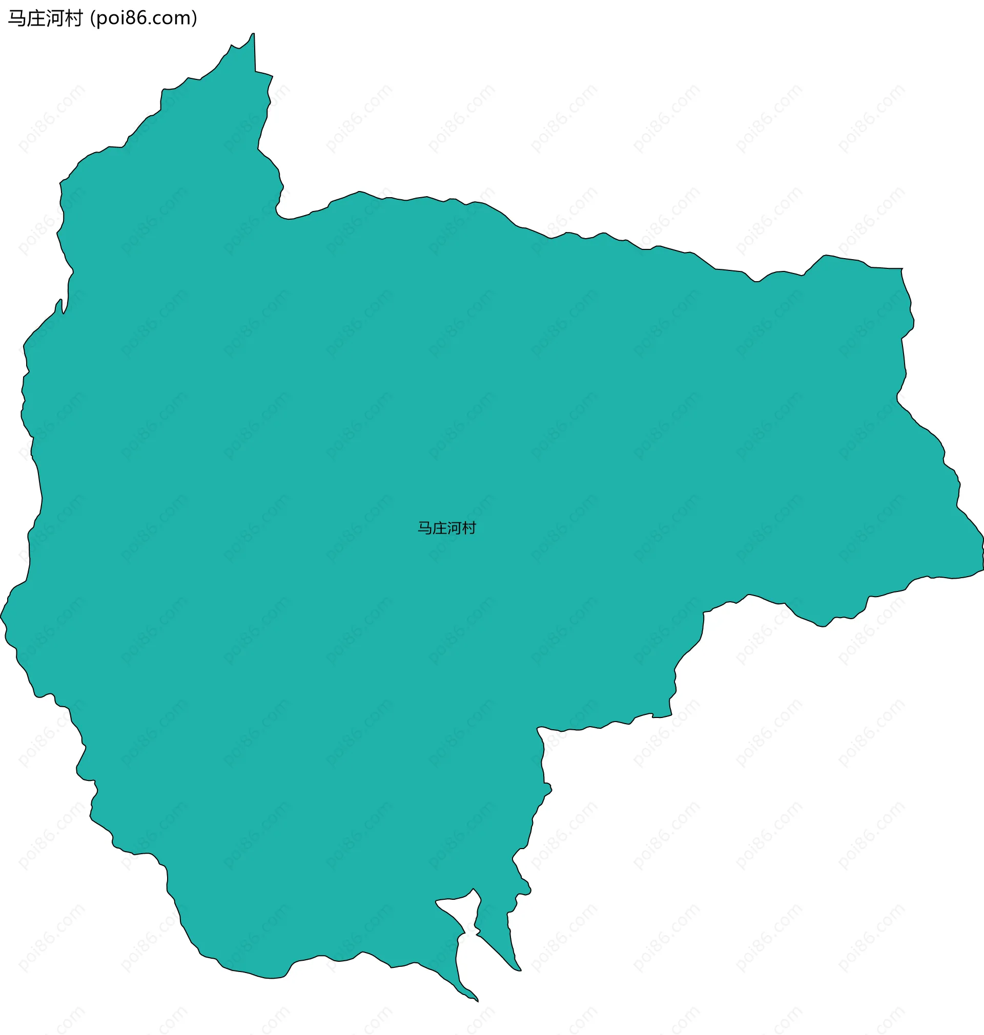 马庄河村边界地图