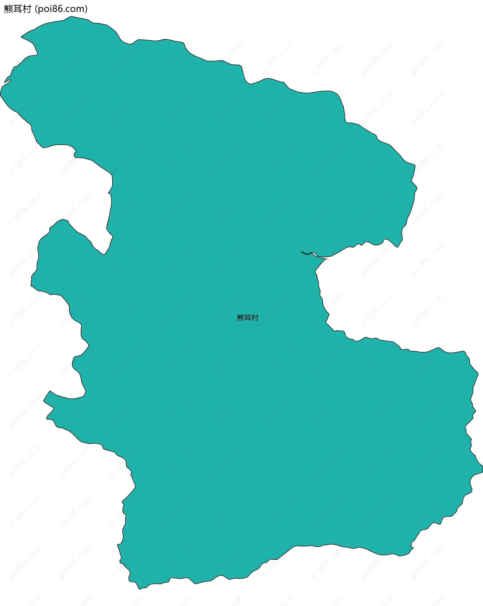 熊耳村边界地图