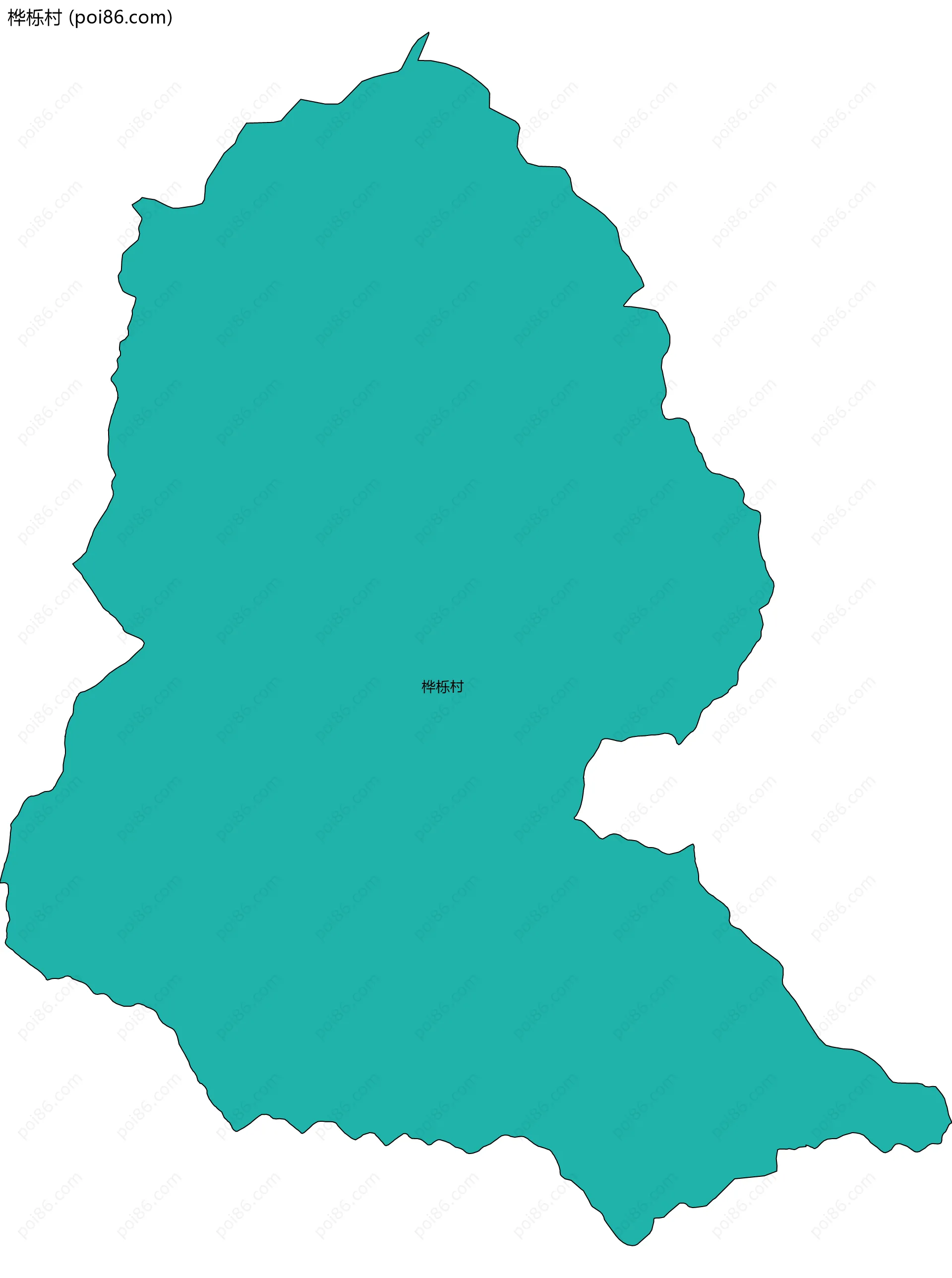 桦栎村边界地图