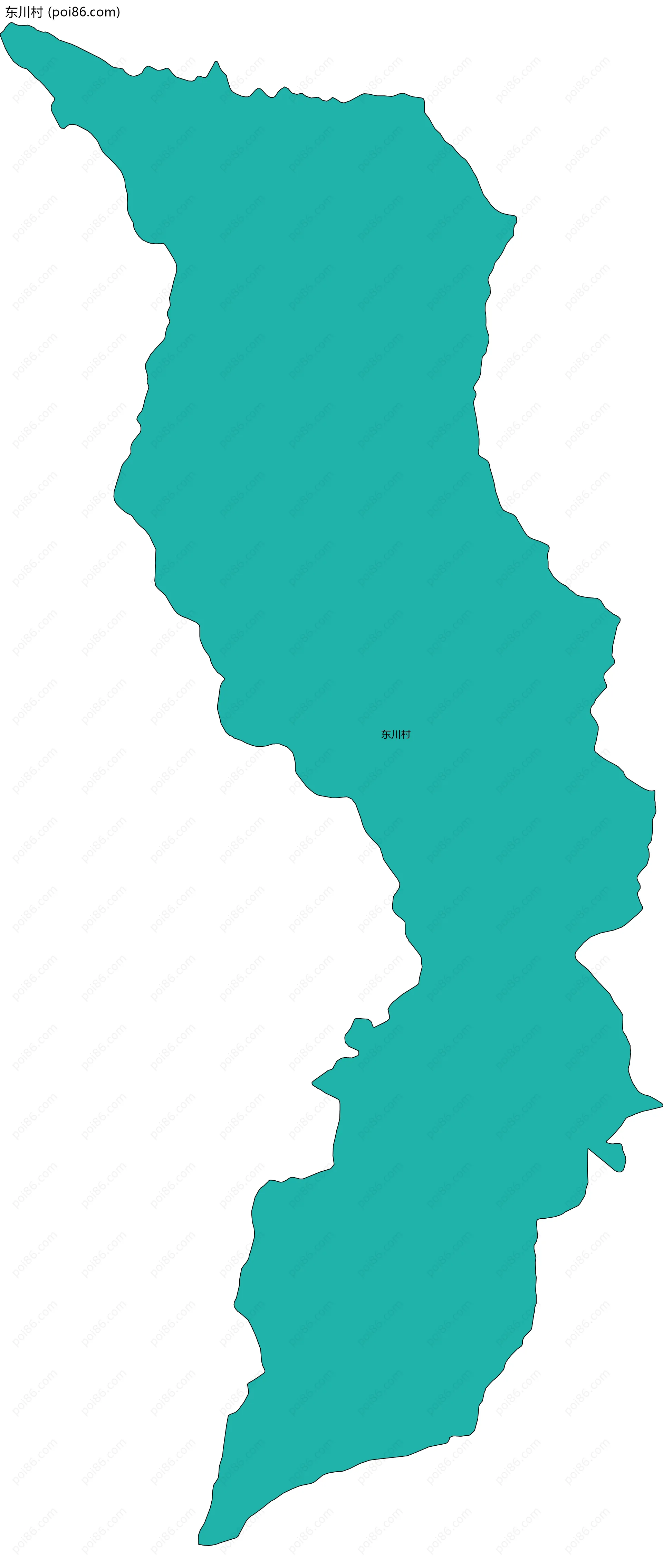 东川村边界地图