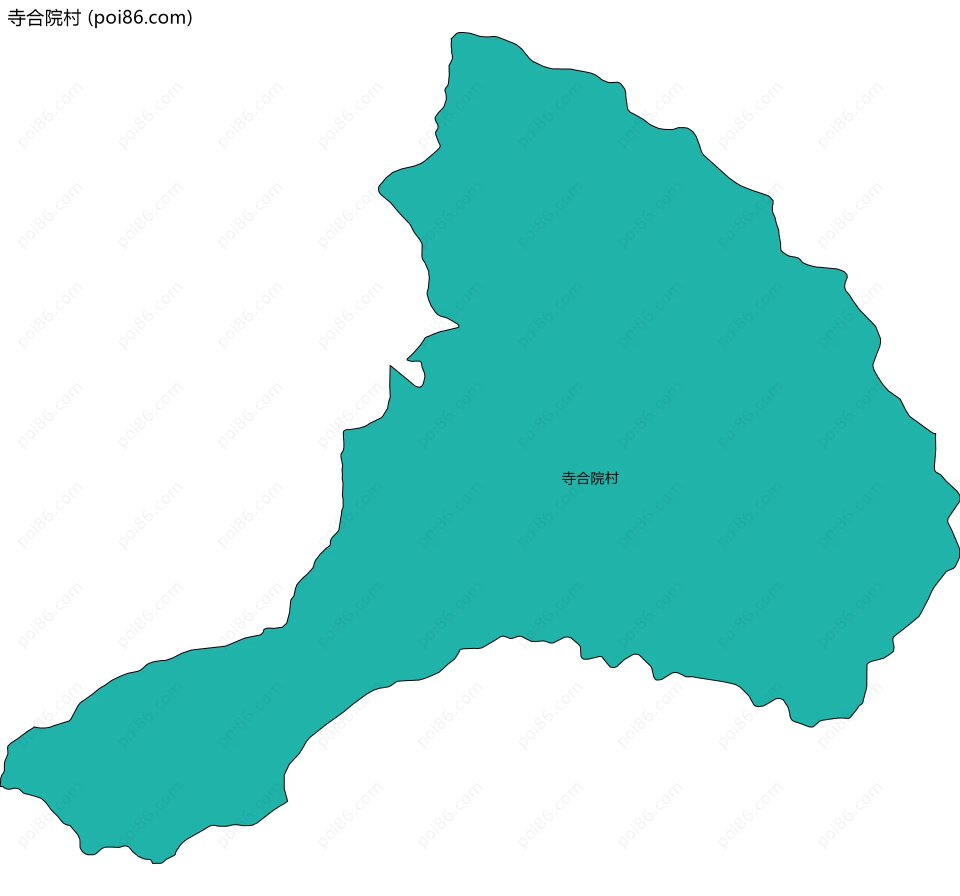 寺合院村边界地图