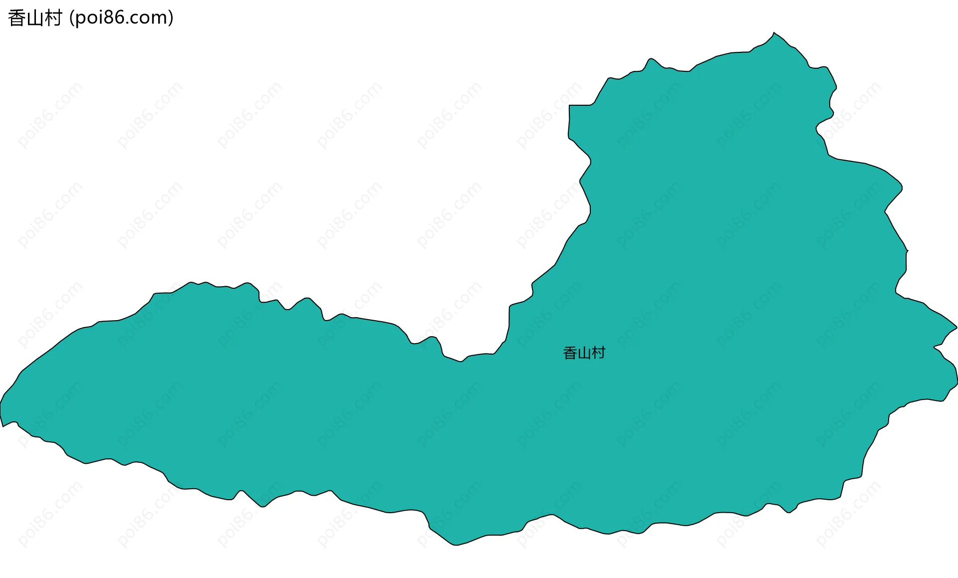 香山村边界地图
