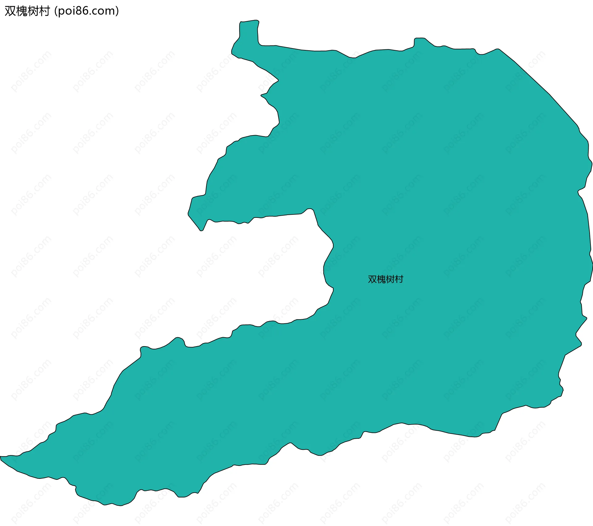 双槐树村边界地图