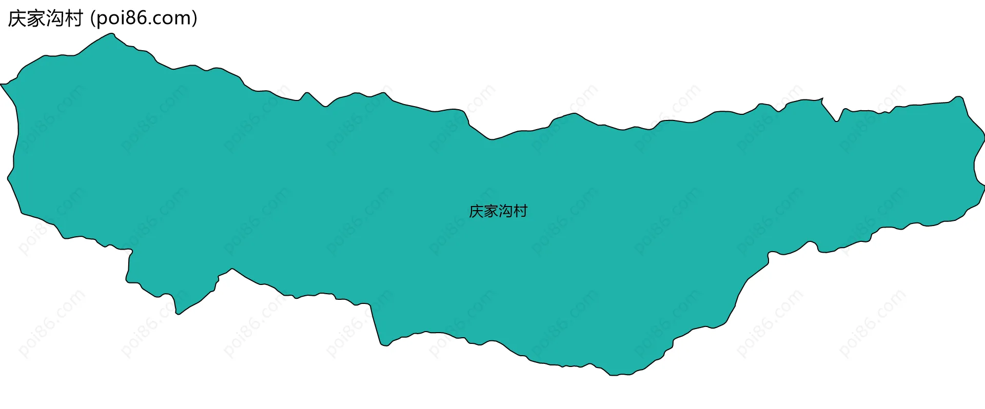 庆家沟村边界地图