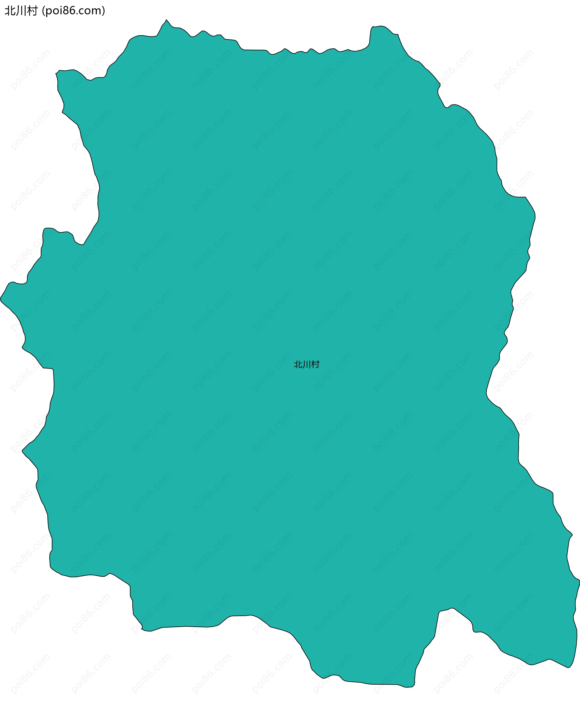 北川村边界地图