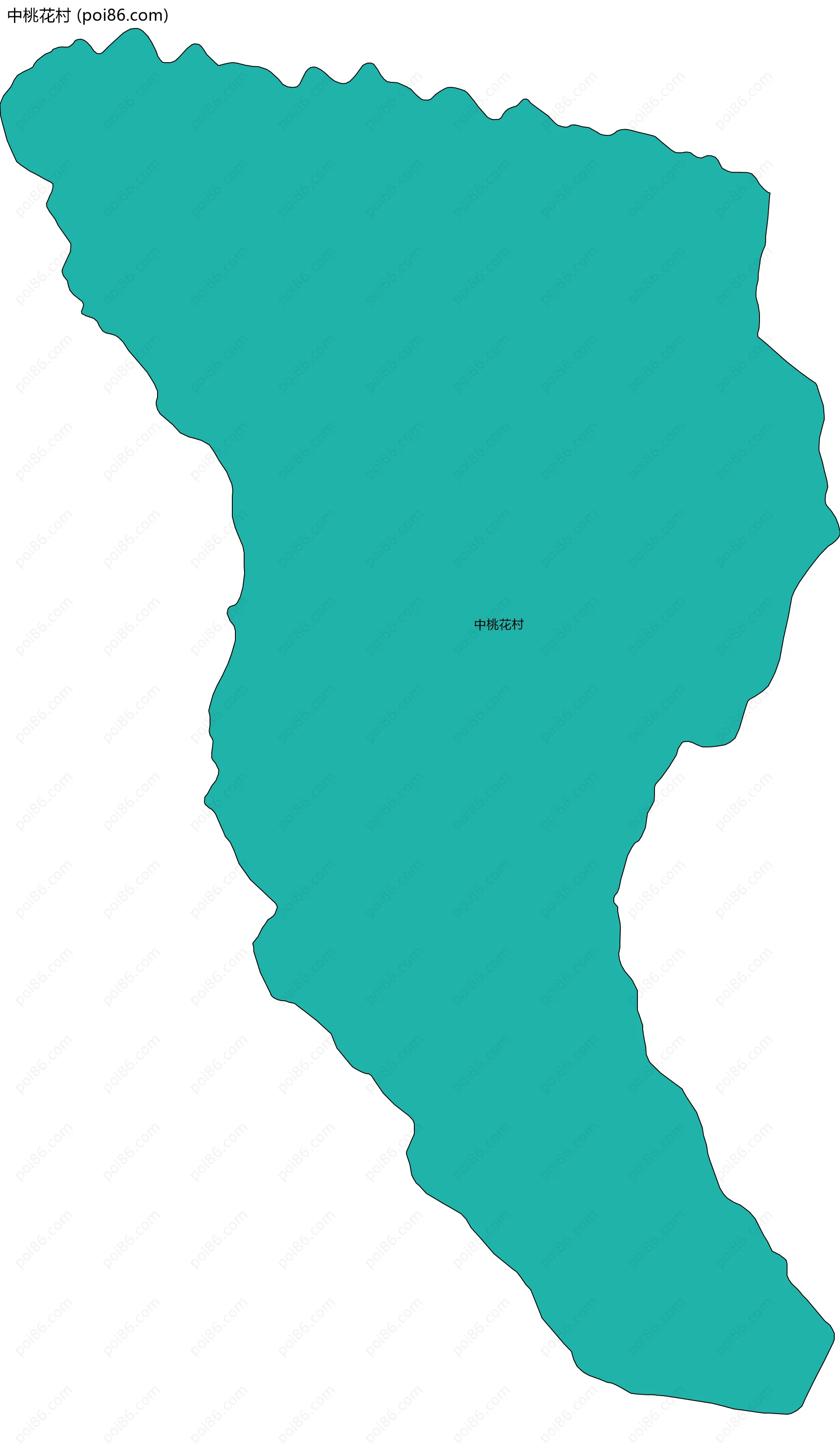 中桃花村边界地图