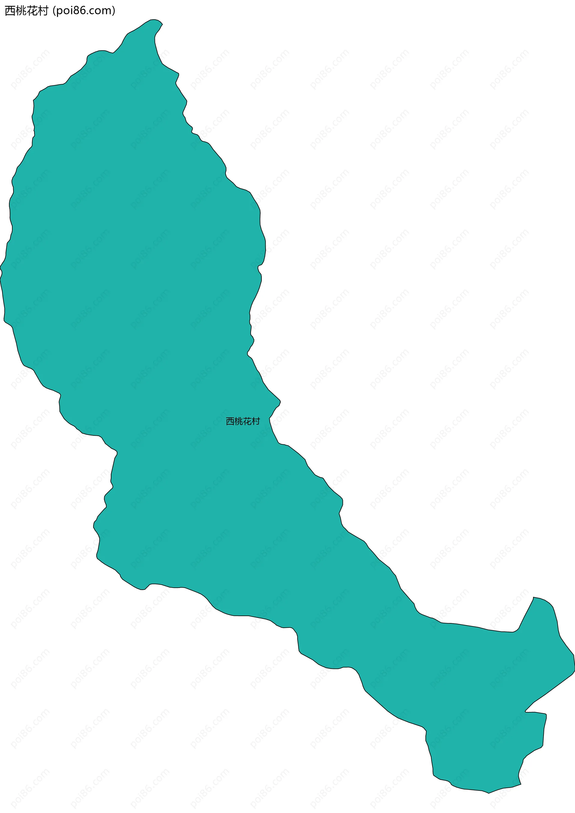 西桃花村边界地图