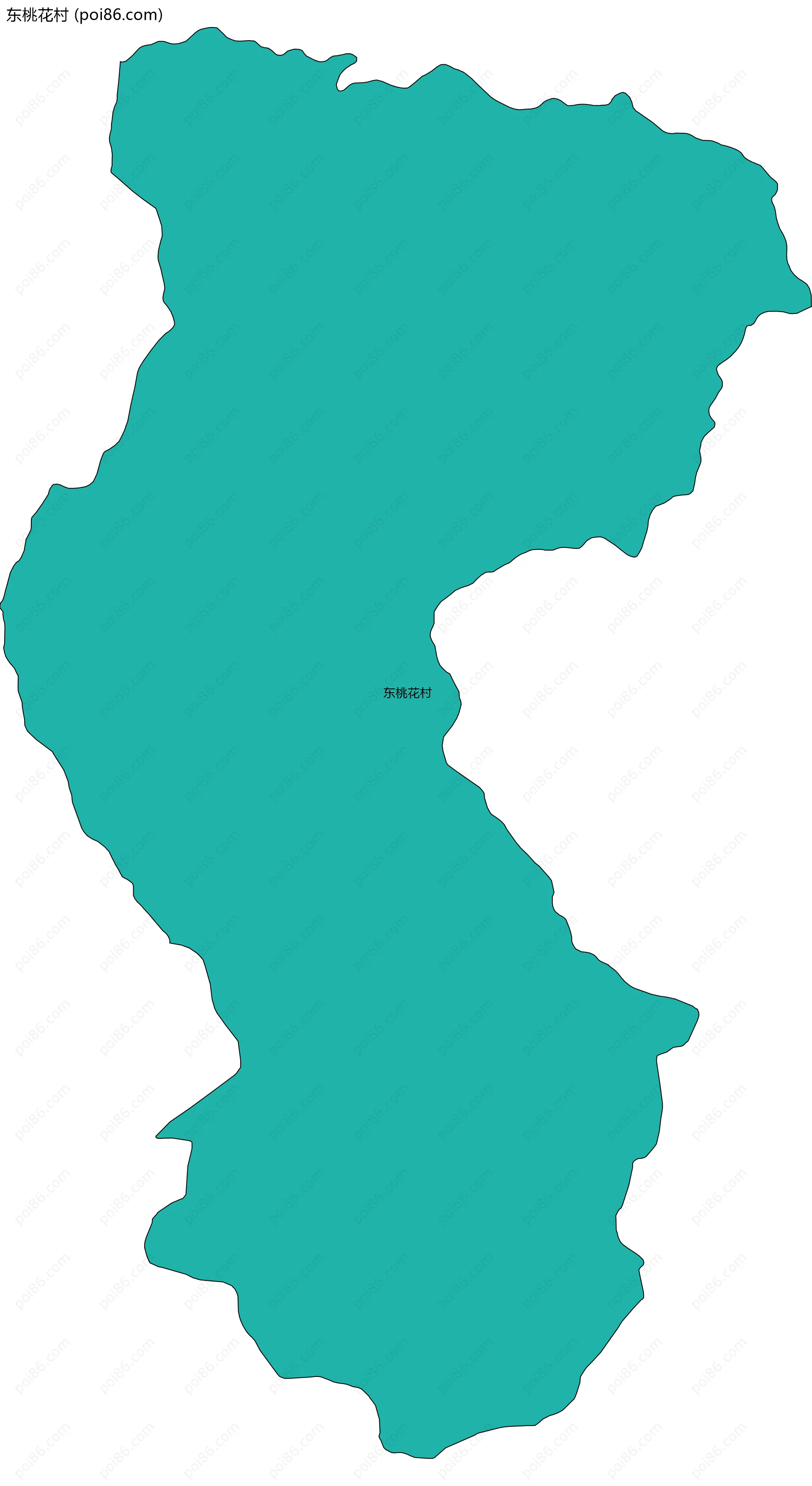 东桃花村边界地图