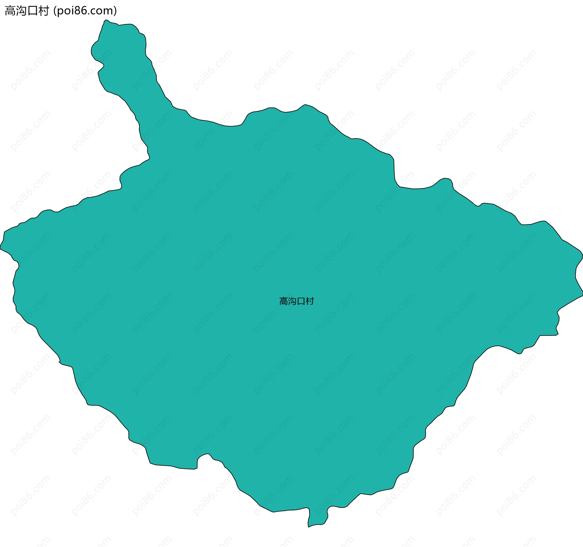 高沟口村边界地图