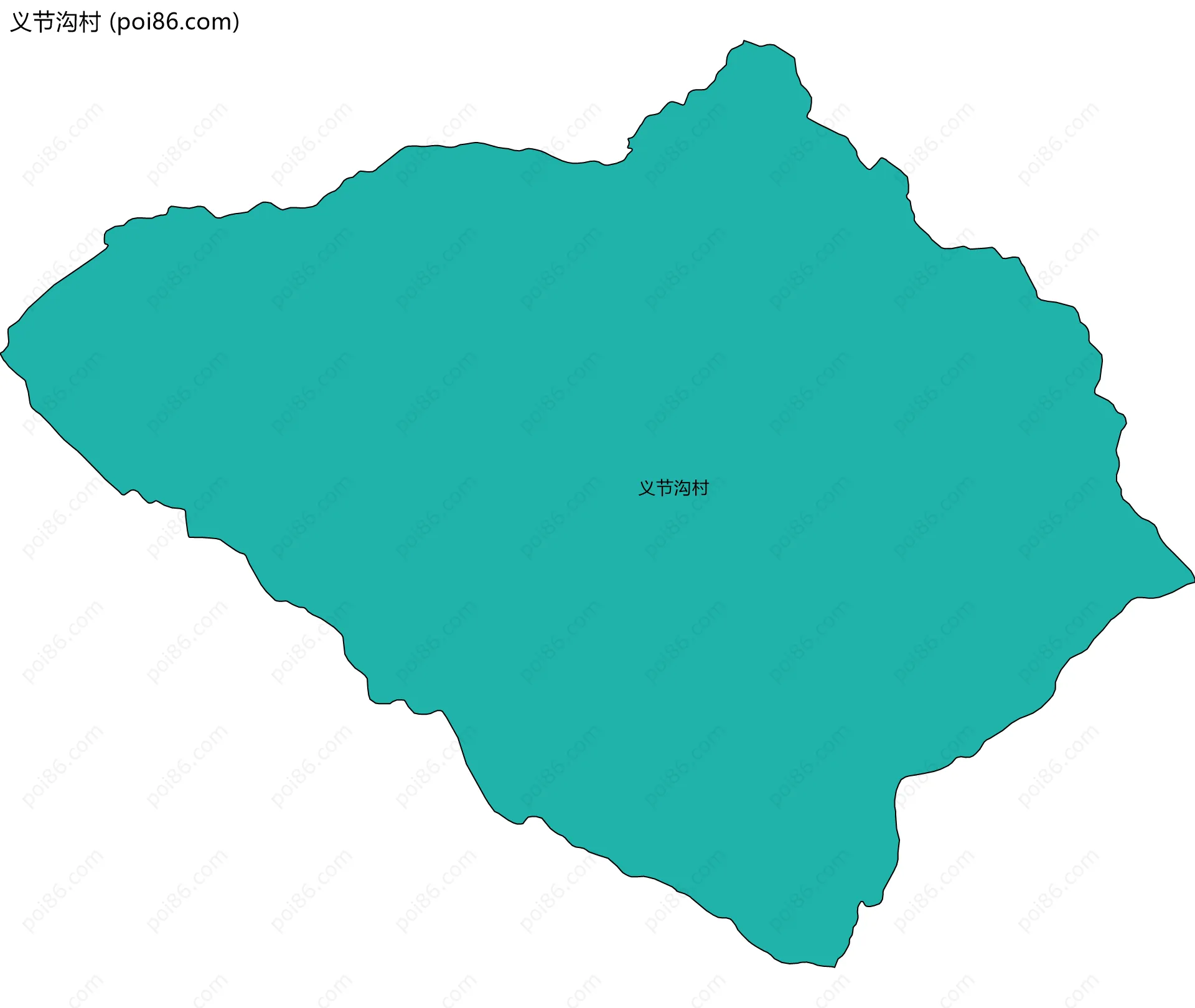 义节沟村边界地图
