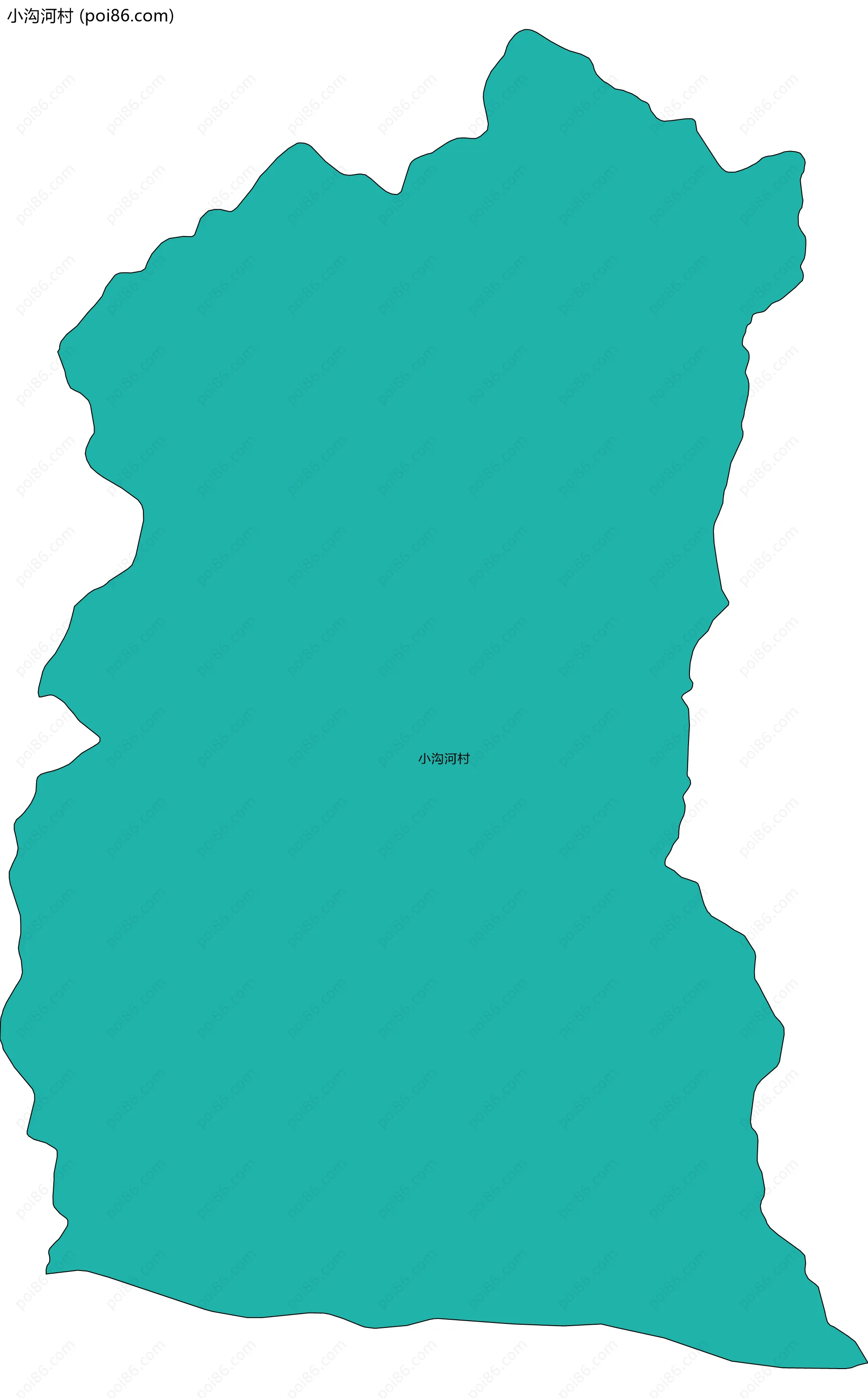 小沟河村边界地图