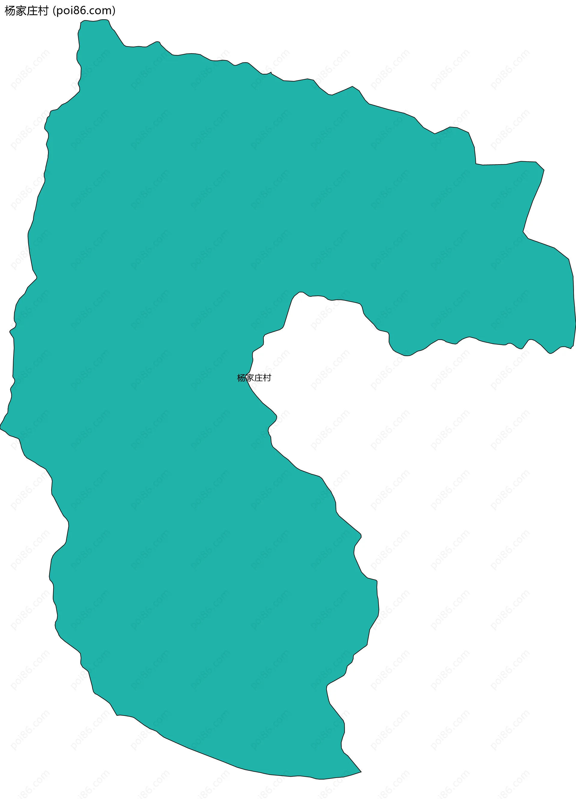 杨家庄村边界地图