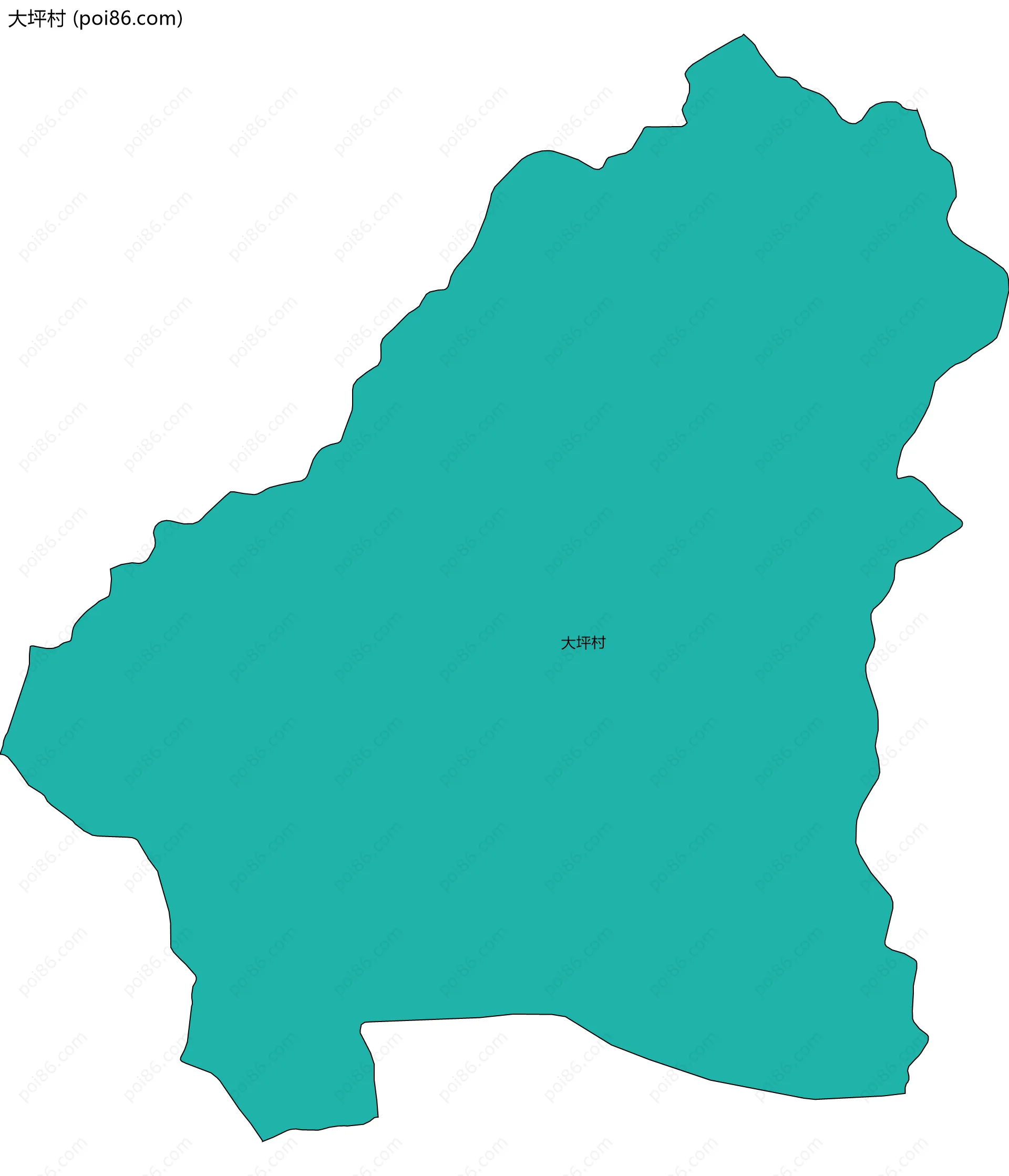 大坪村边界地图