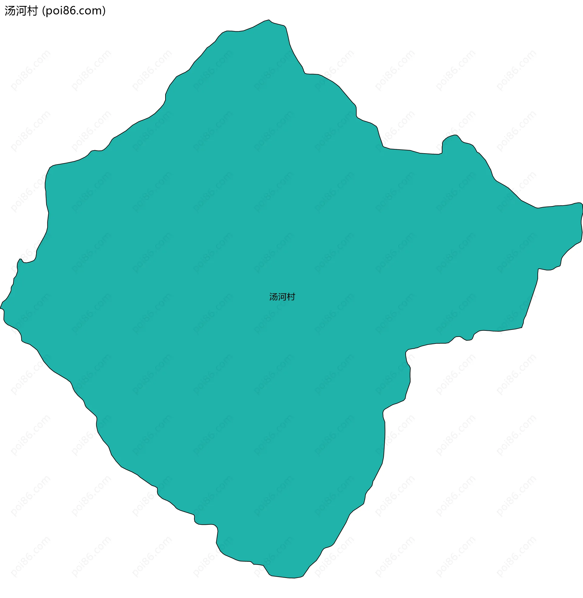 汤河村边界地图