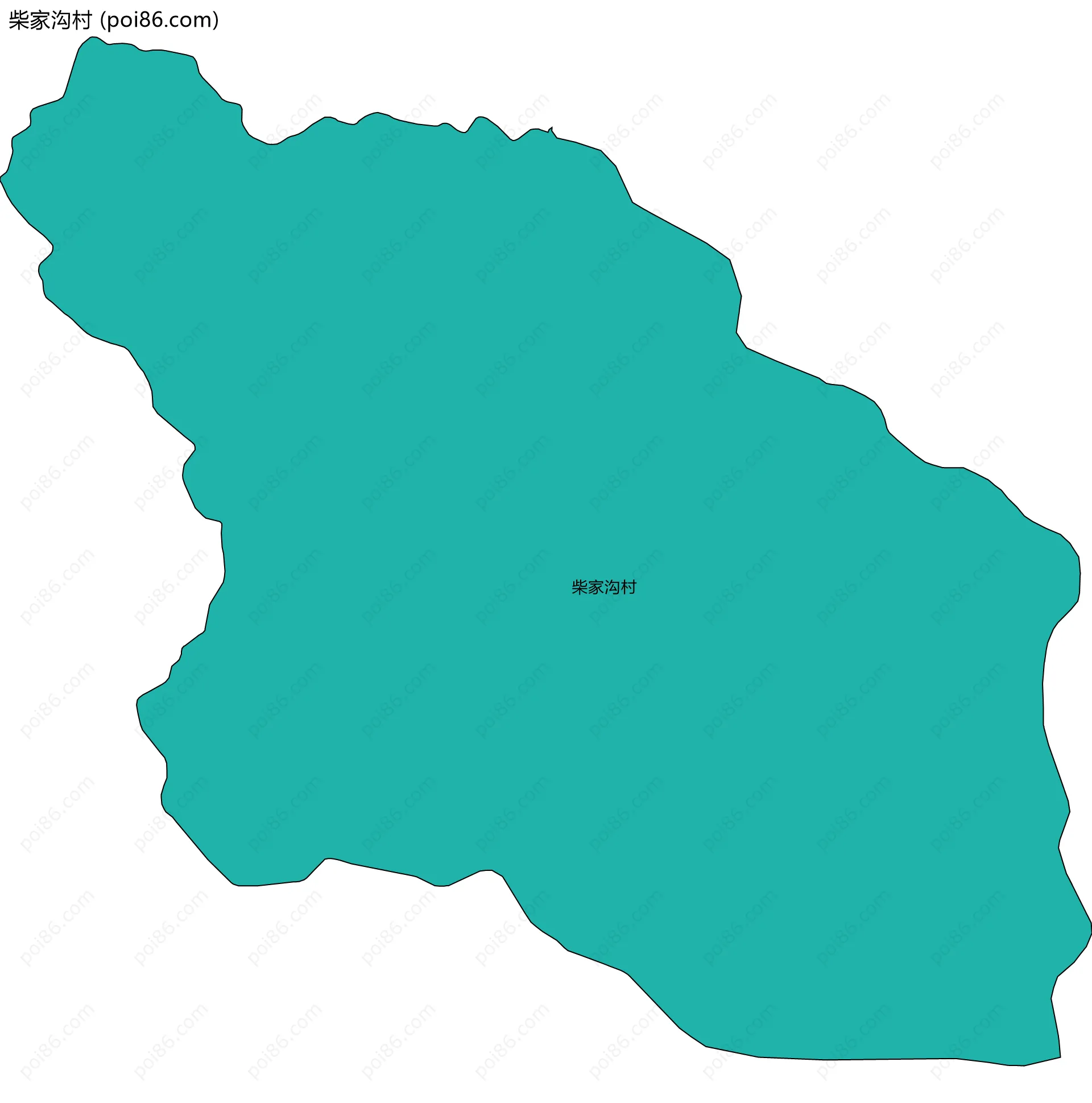 柴家沟村边界地图