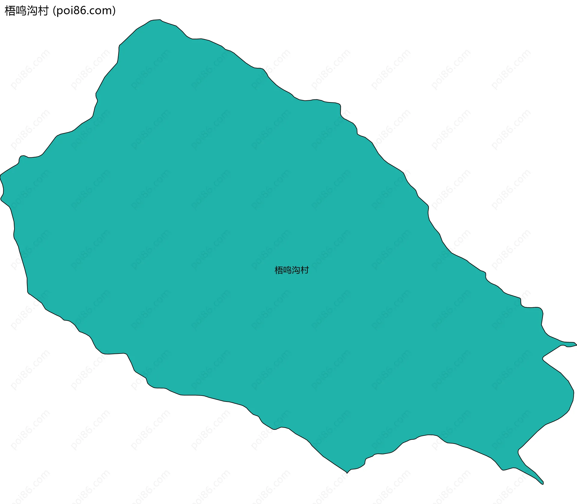 梧鸣沟村边界地图