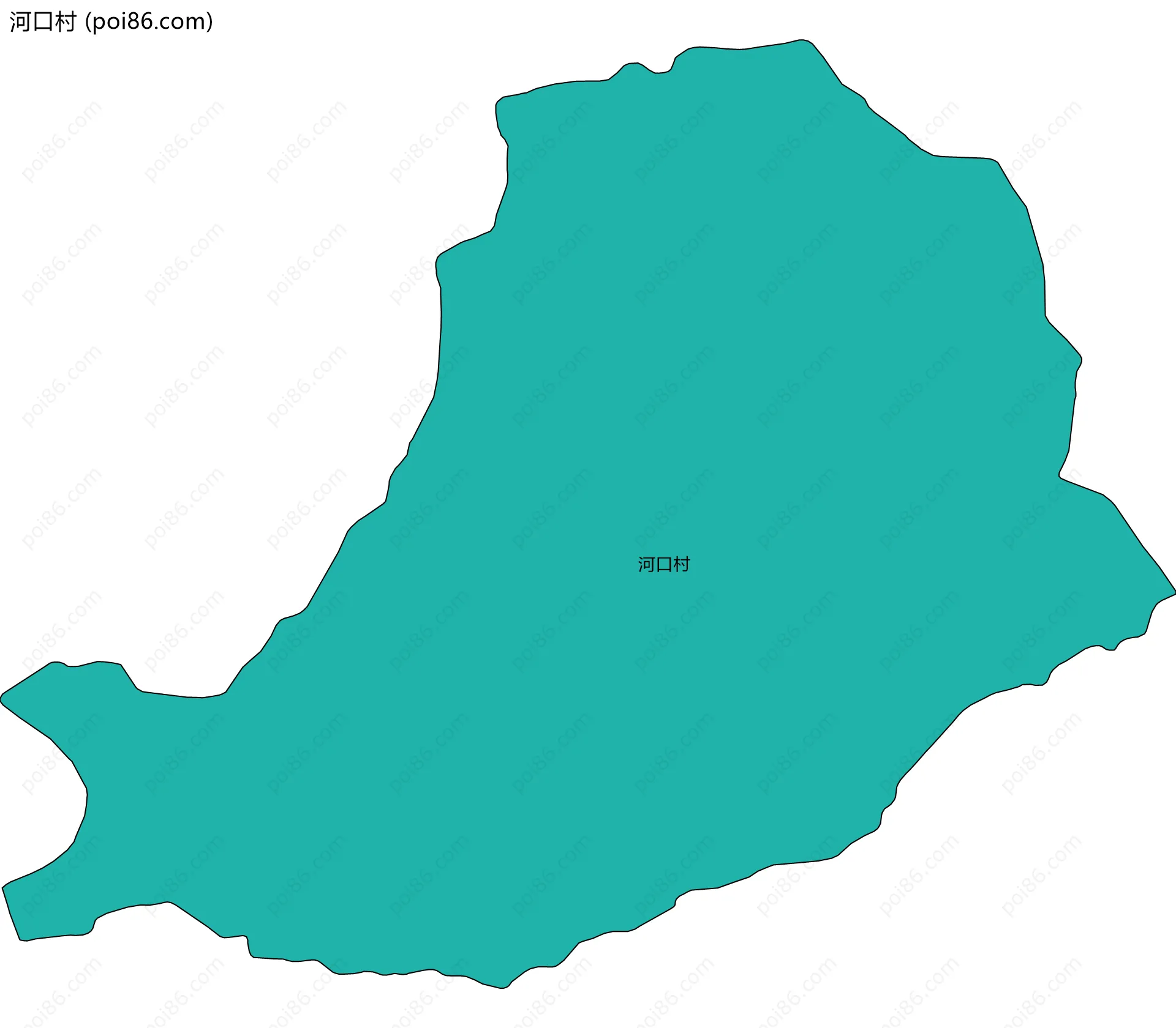 河口村边界地图
