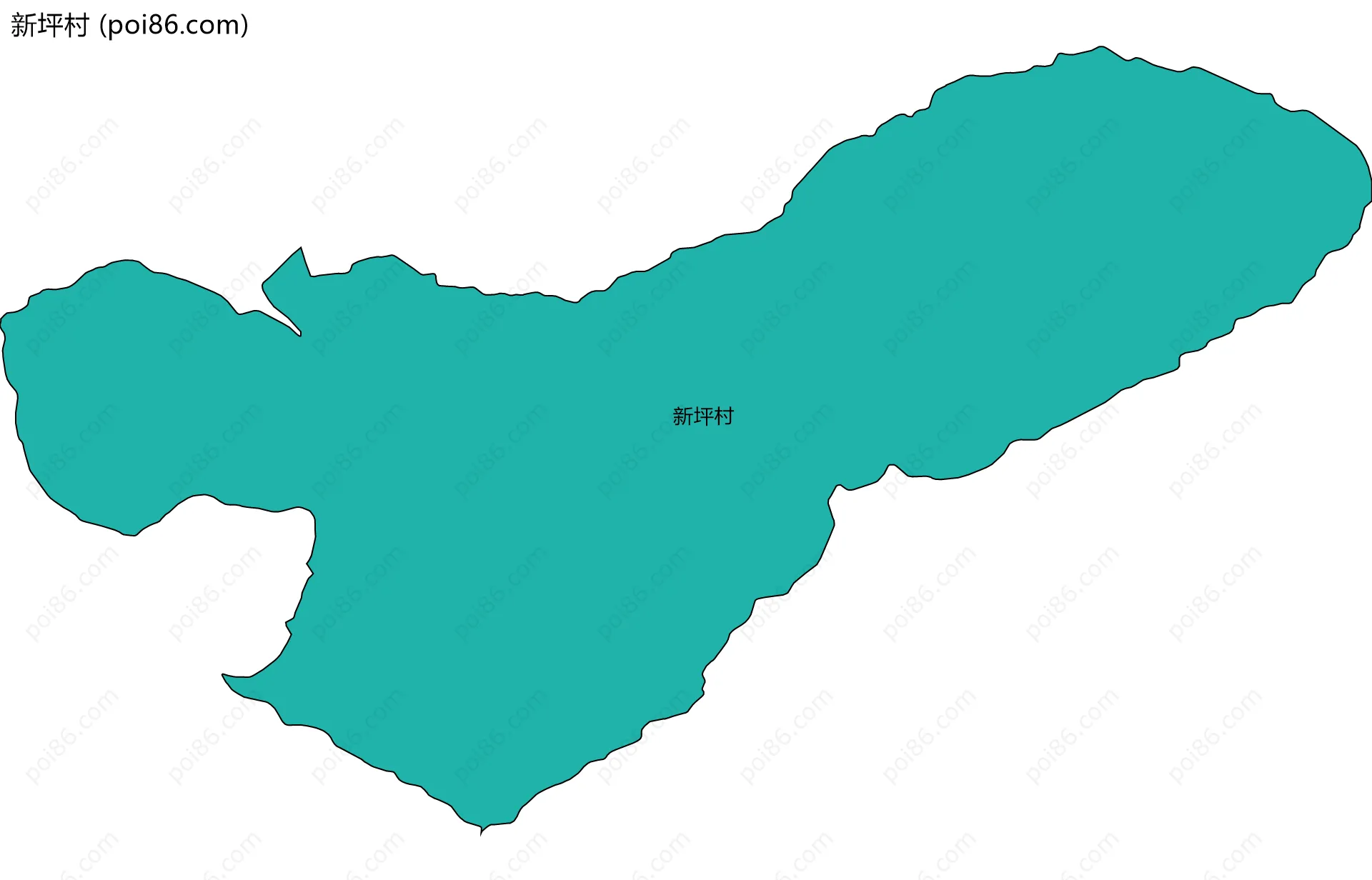 新坪村边界地图