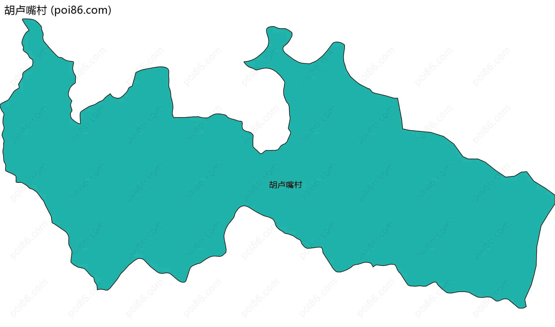 胡卢嘴村边界地图