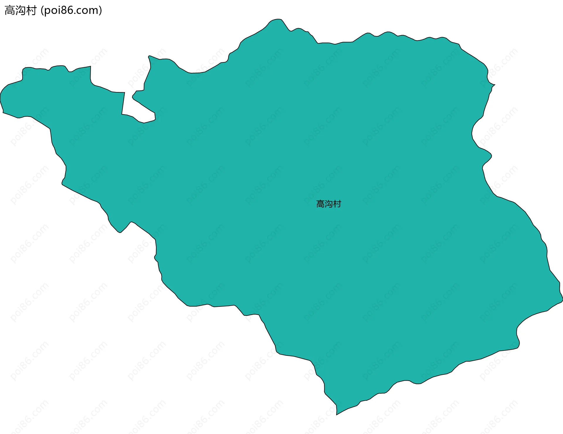 高沟村边界地图