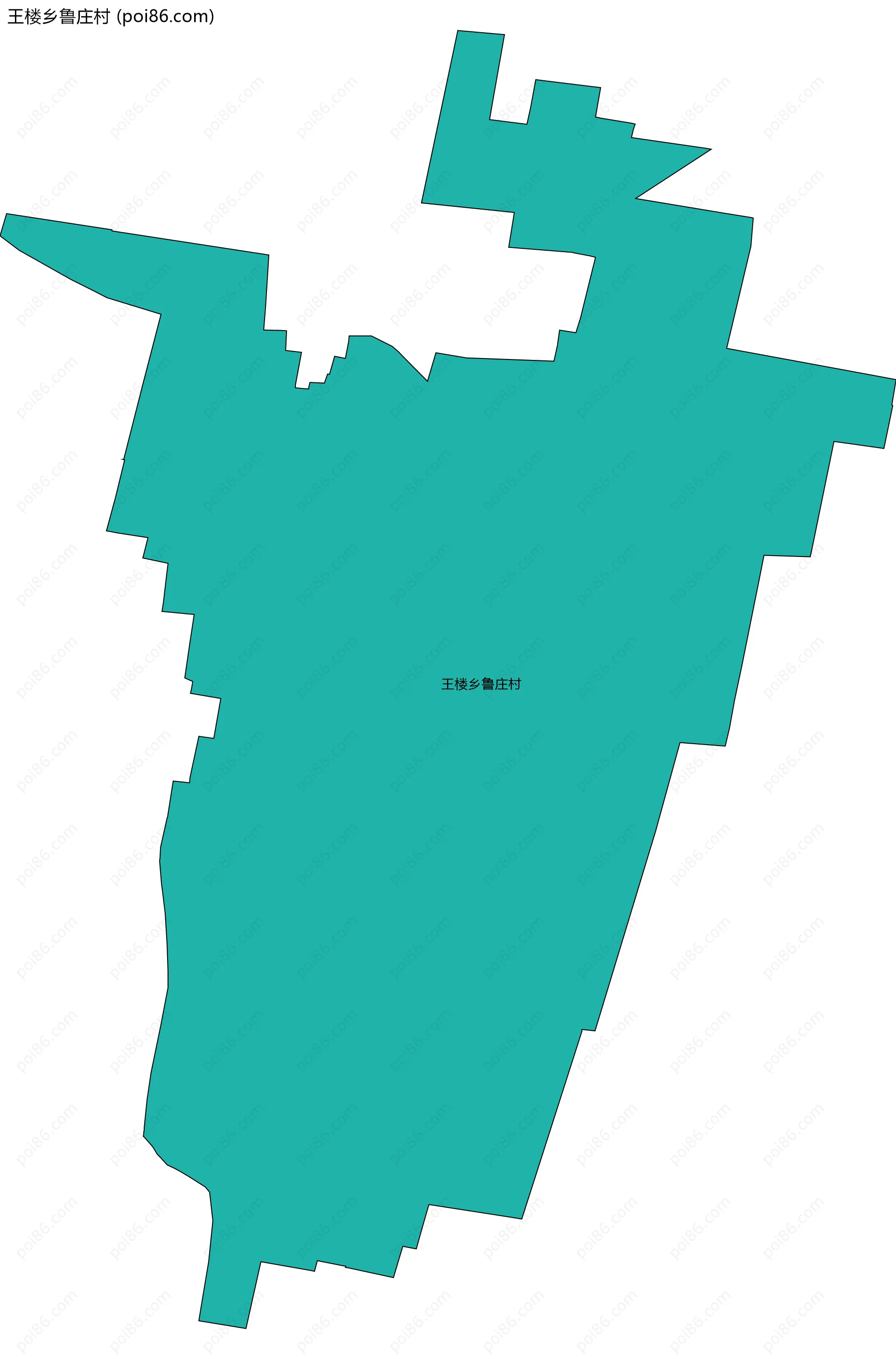 王楼乡鲁庄村边界地图