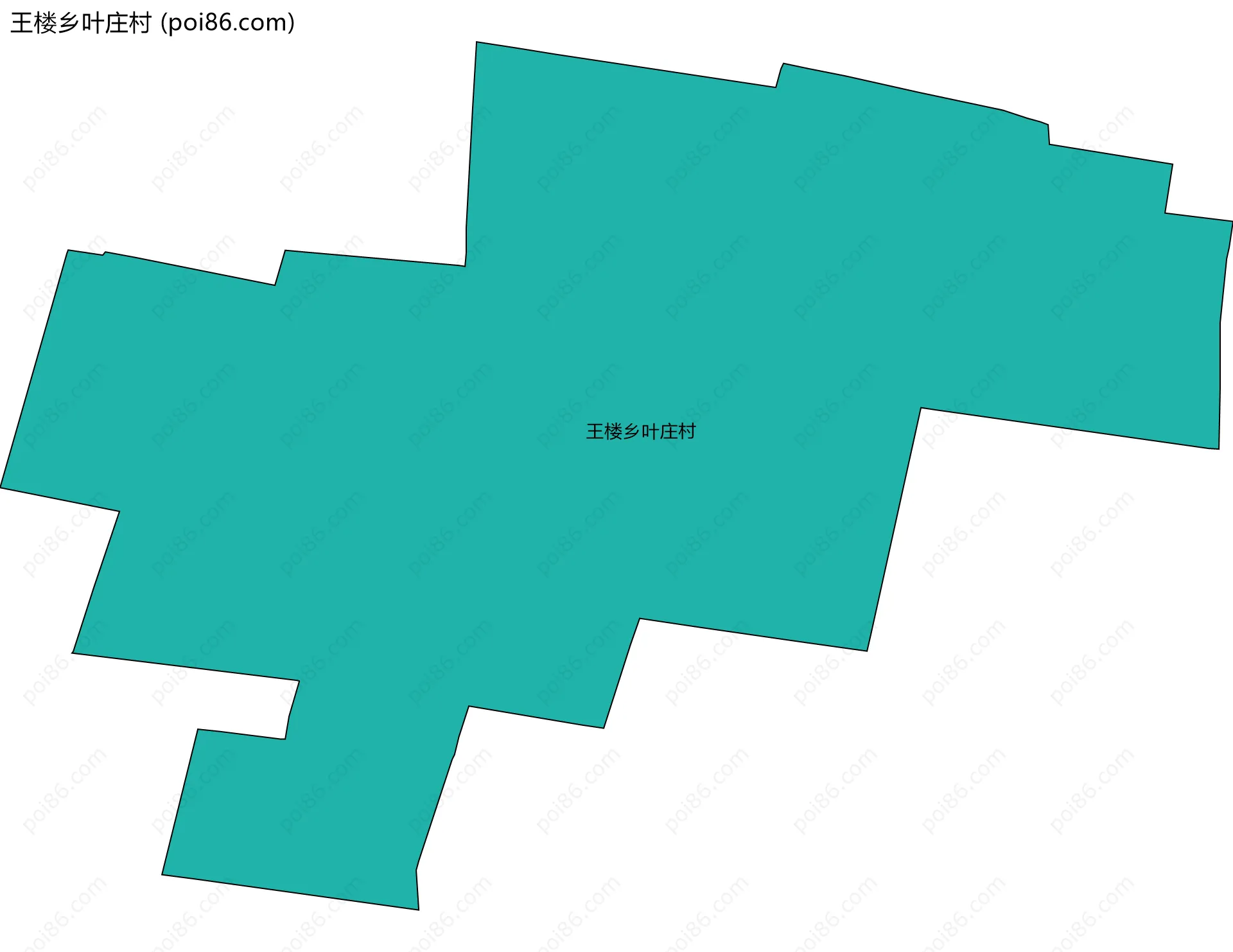王楼乡叶庄村边界地图