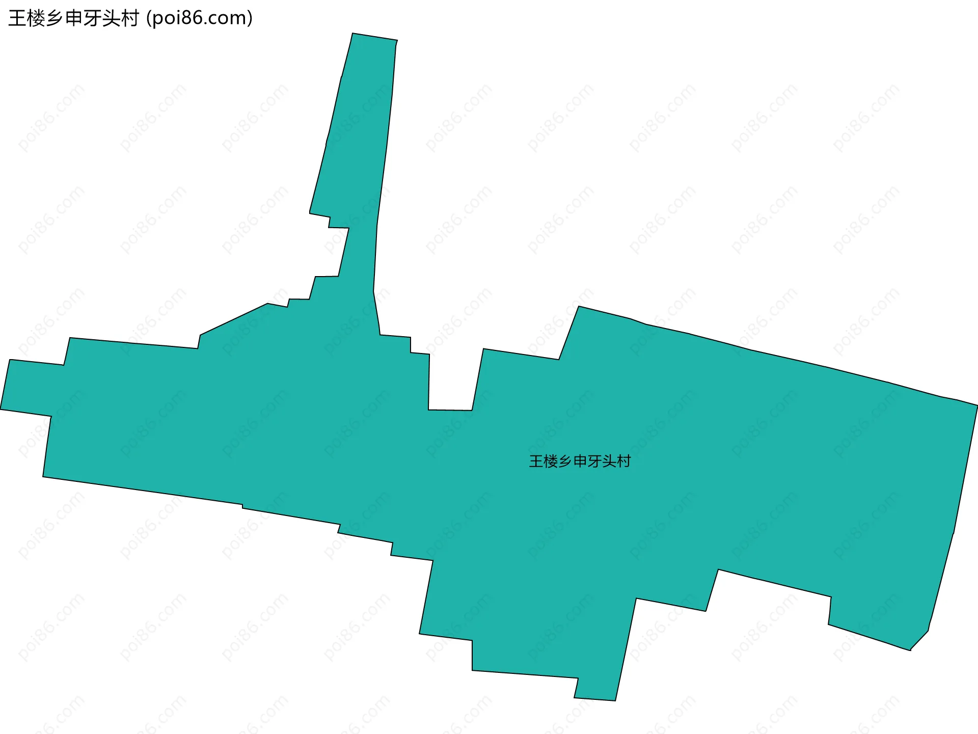 王楼乡申牙头村边界地图