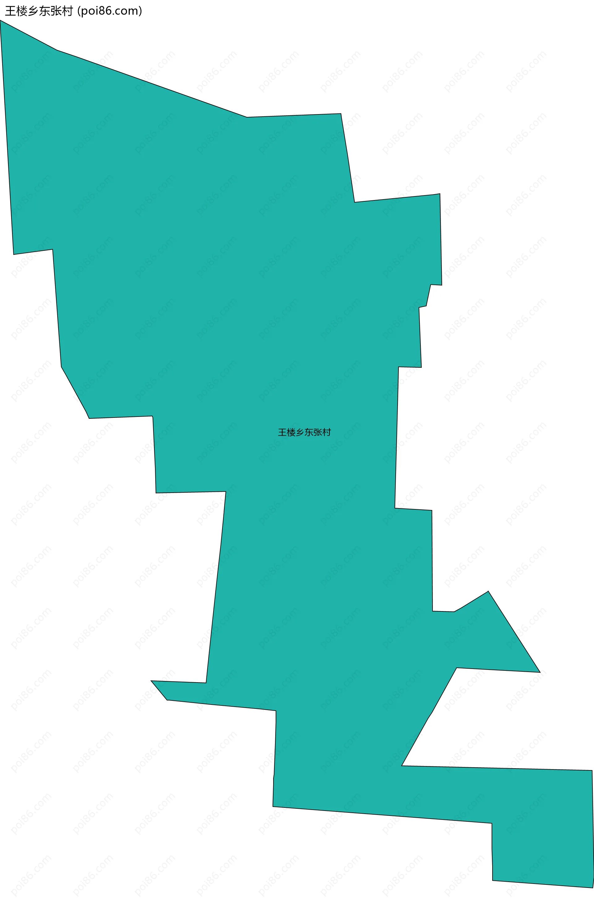 王楼乡东张村边界地图
