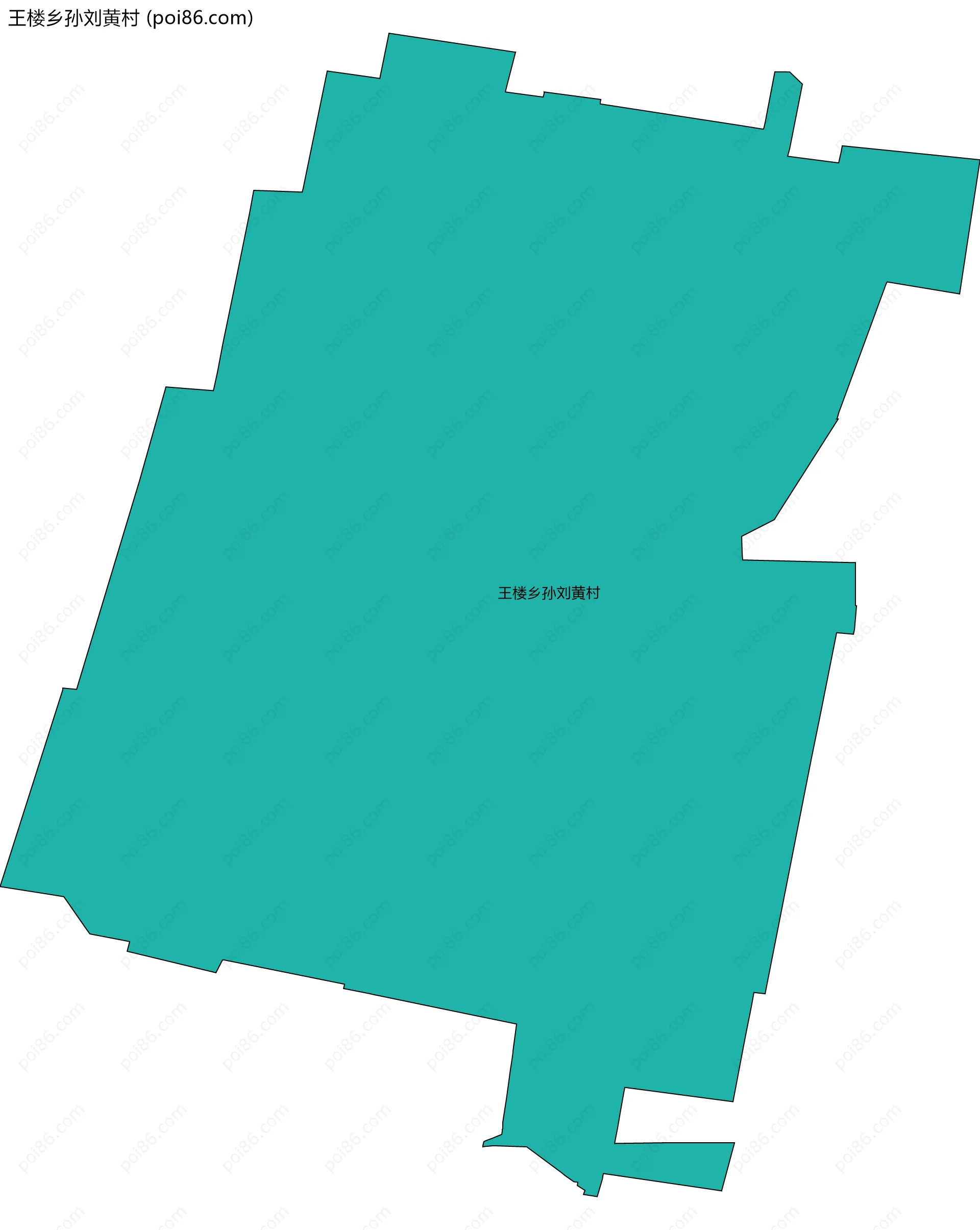 王楼乡孙刘黄村边界地图