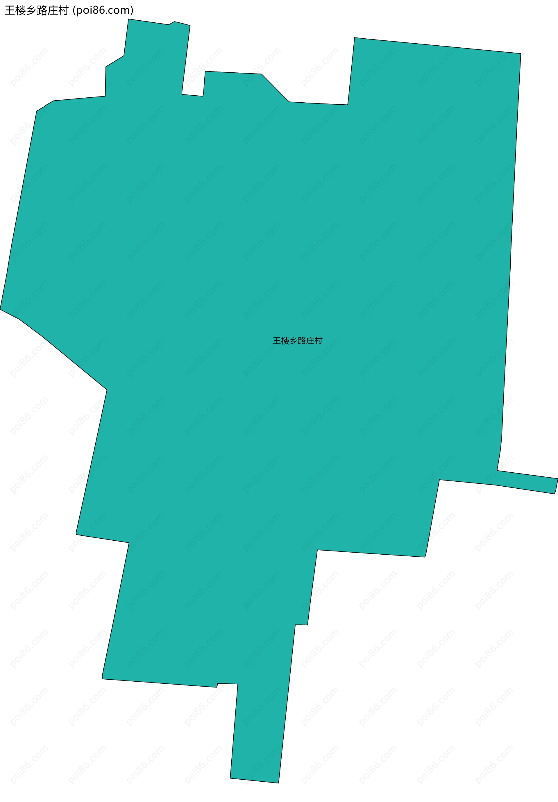 王楼乡路庄村边界地图