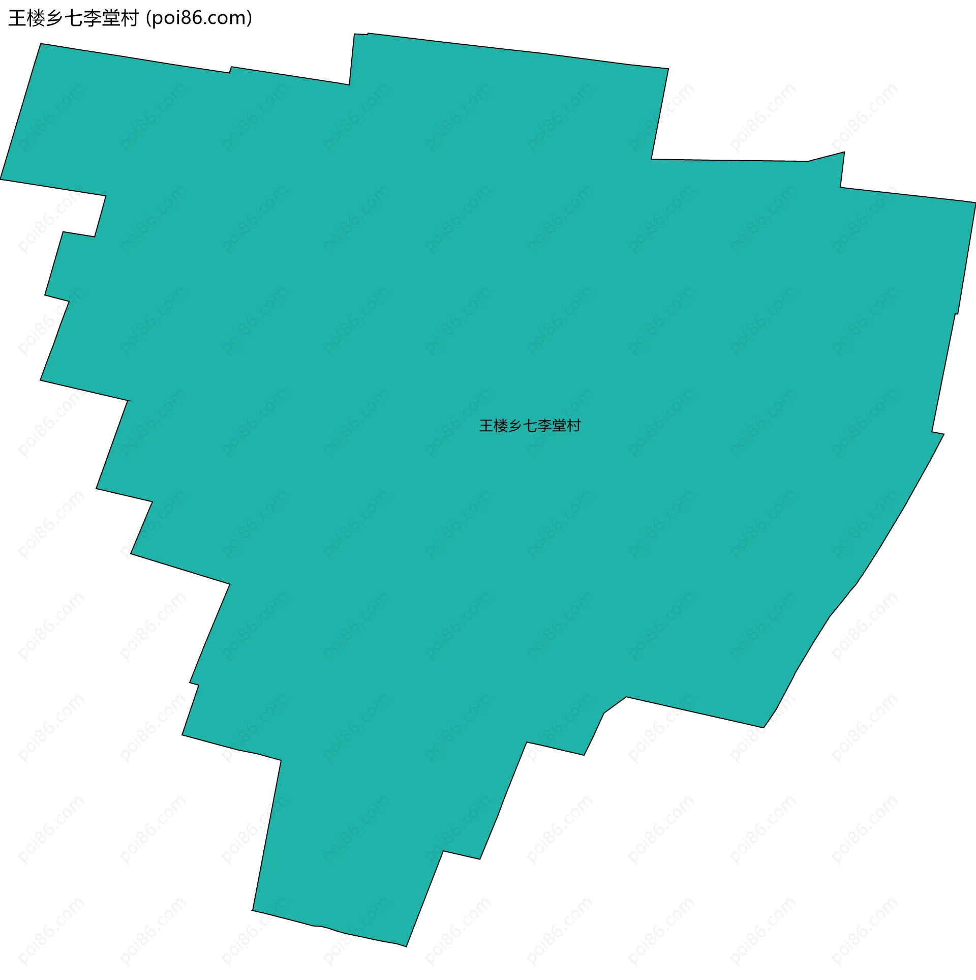 王楼乡七李堂村边界地图