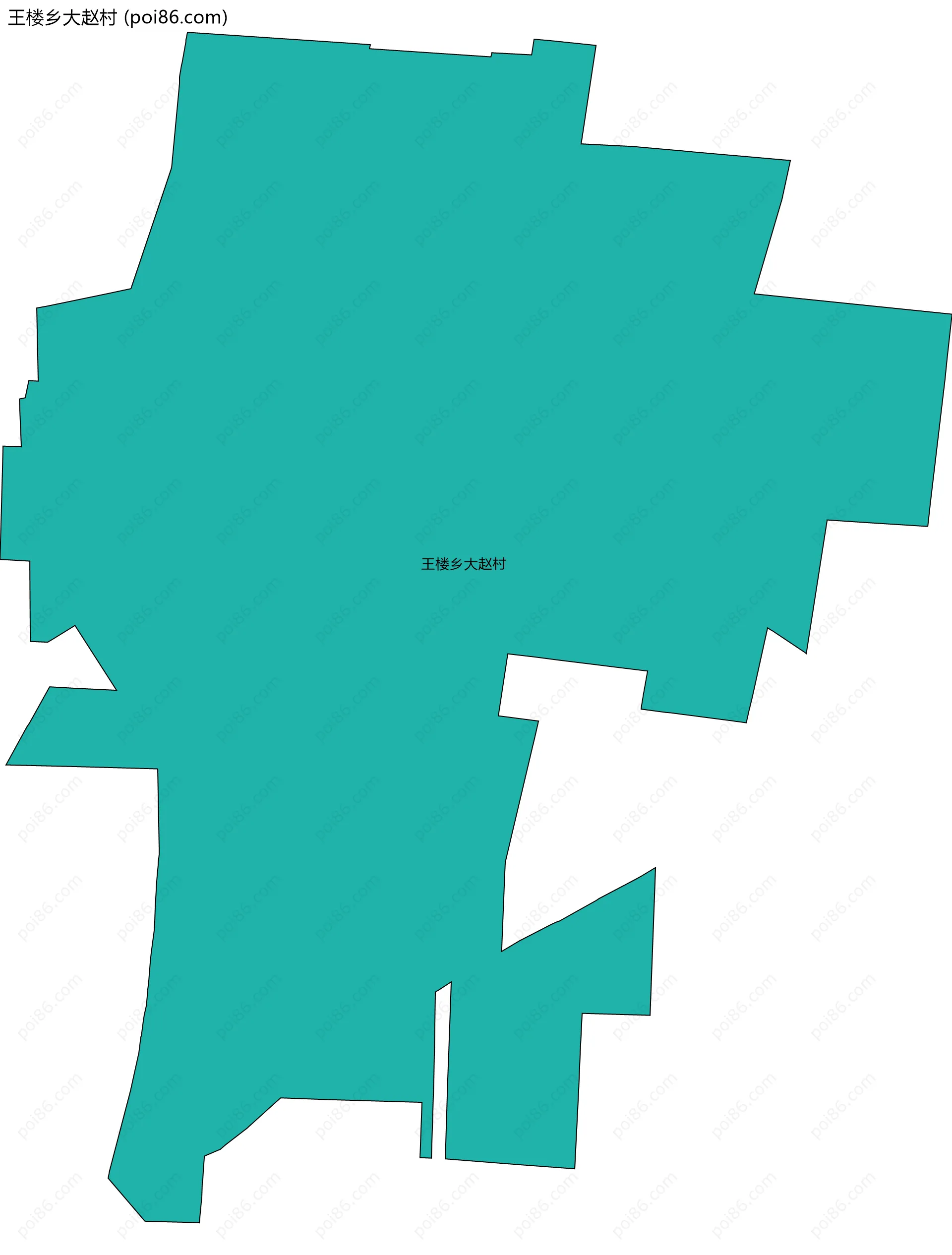 王楼乡大赵村边界地图