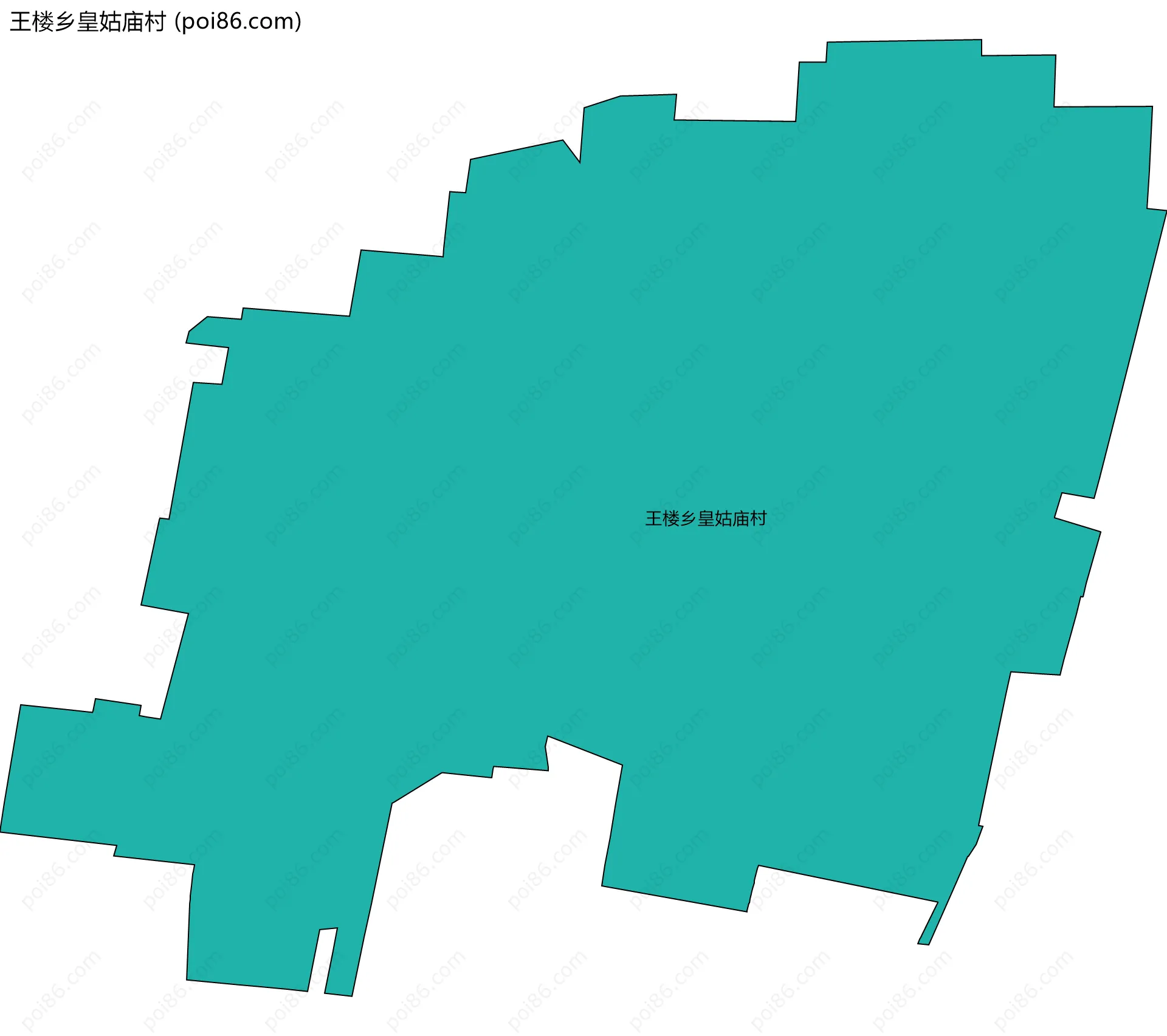 王楼乡皇姑庙村边界地图