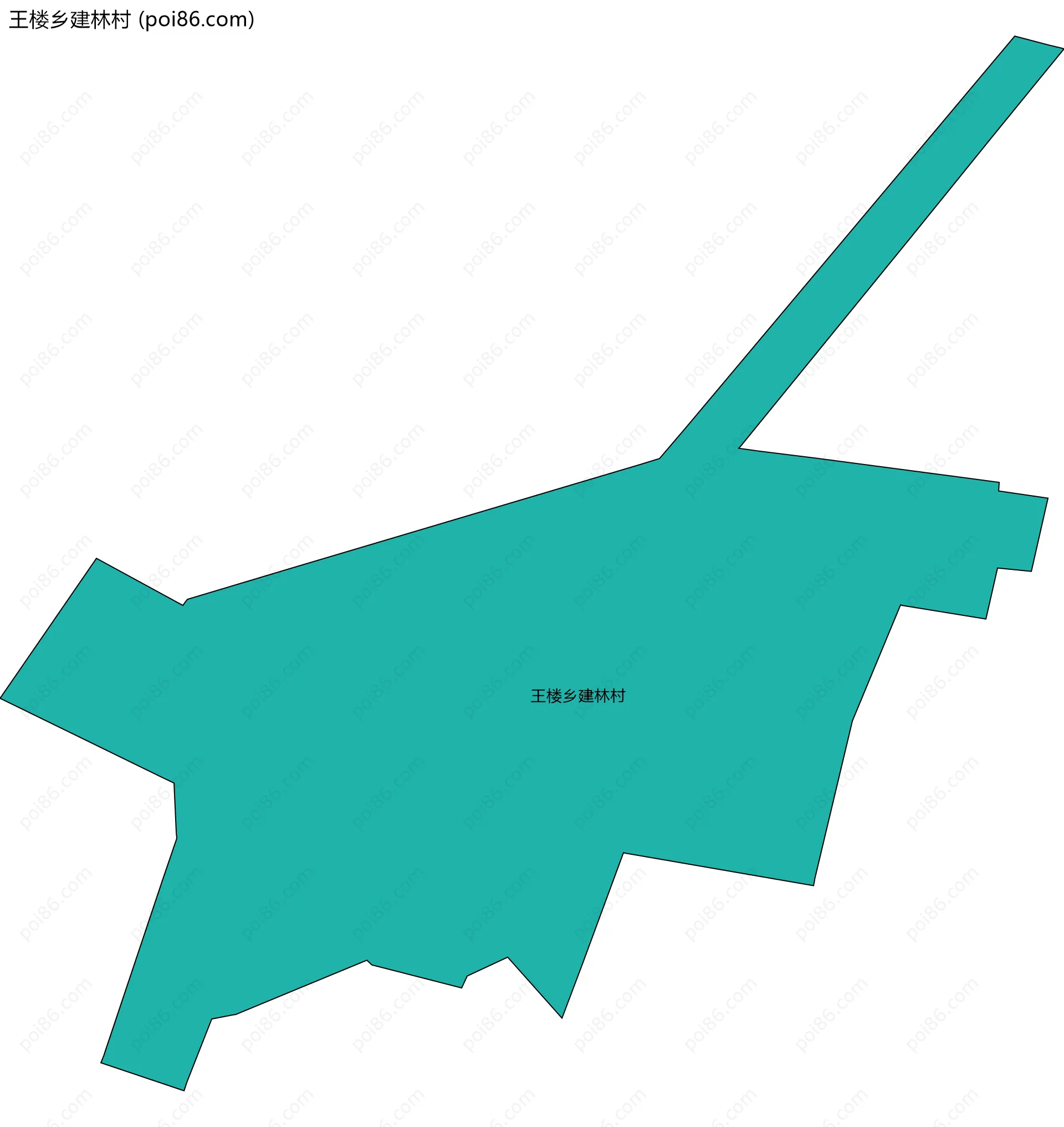 王楼乡建林村边界地图