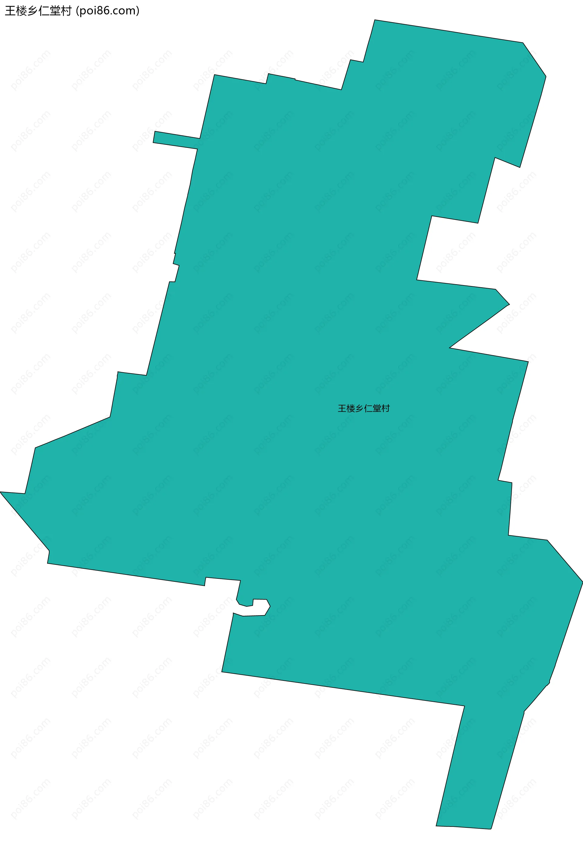 王楼乡仁堂村边界地图