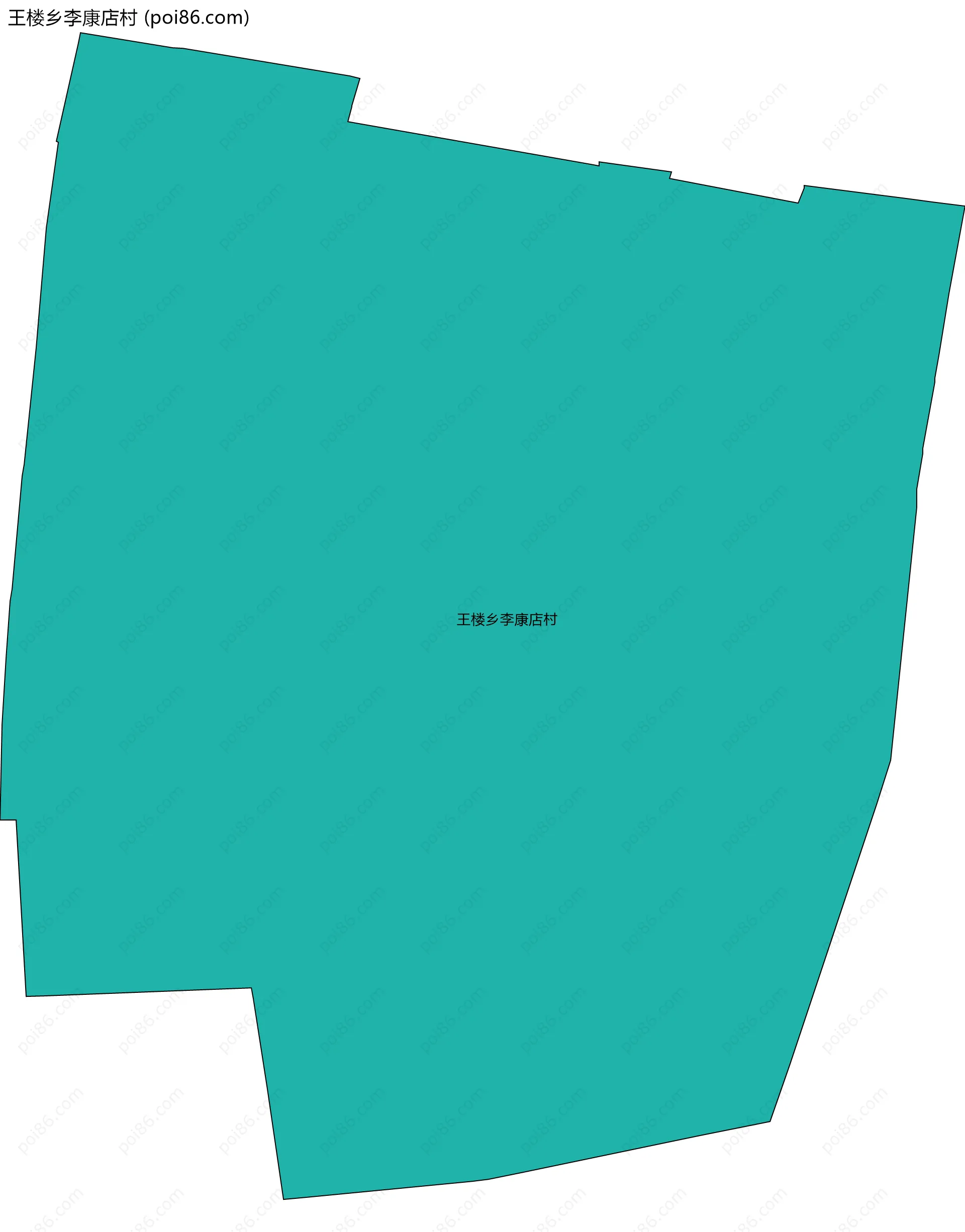 王楼乡李康店村边界地图