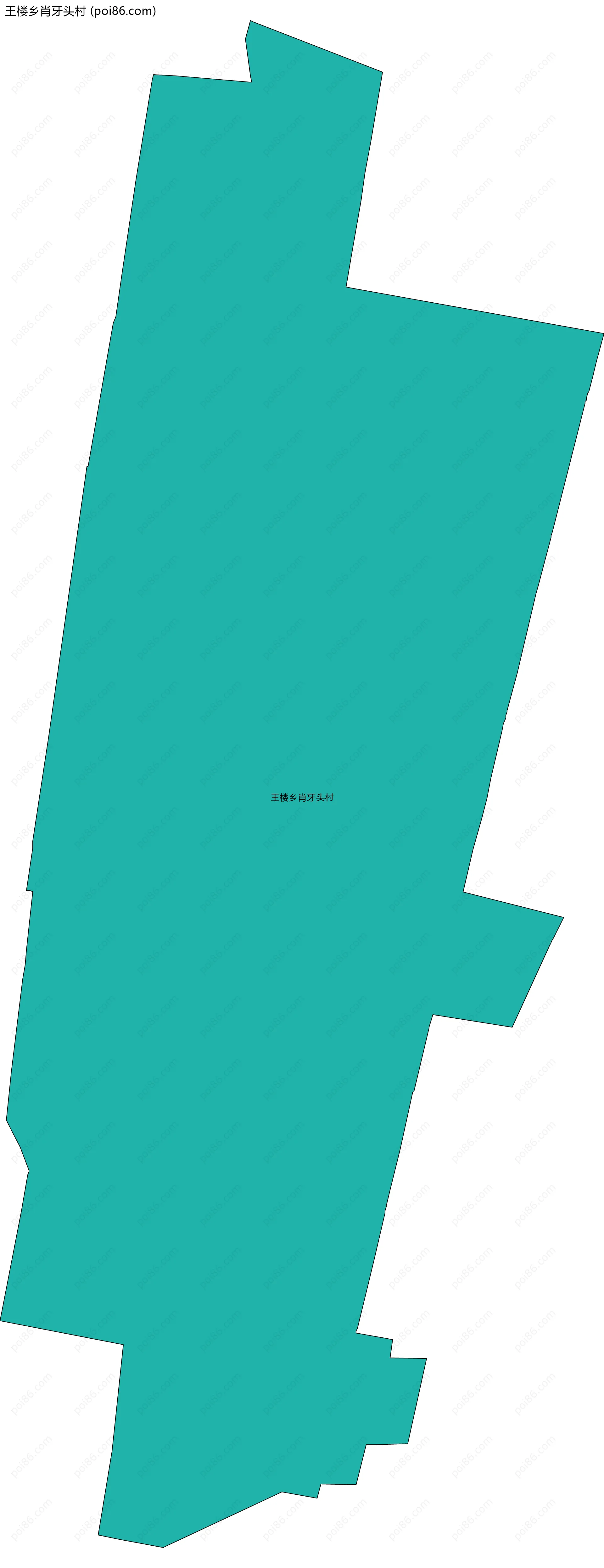 王楼乡肖牙头村边界地图