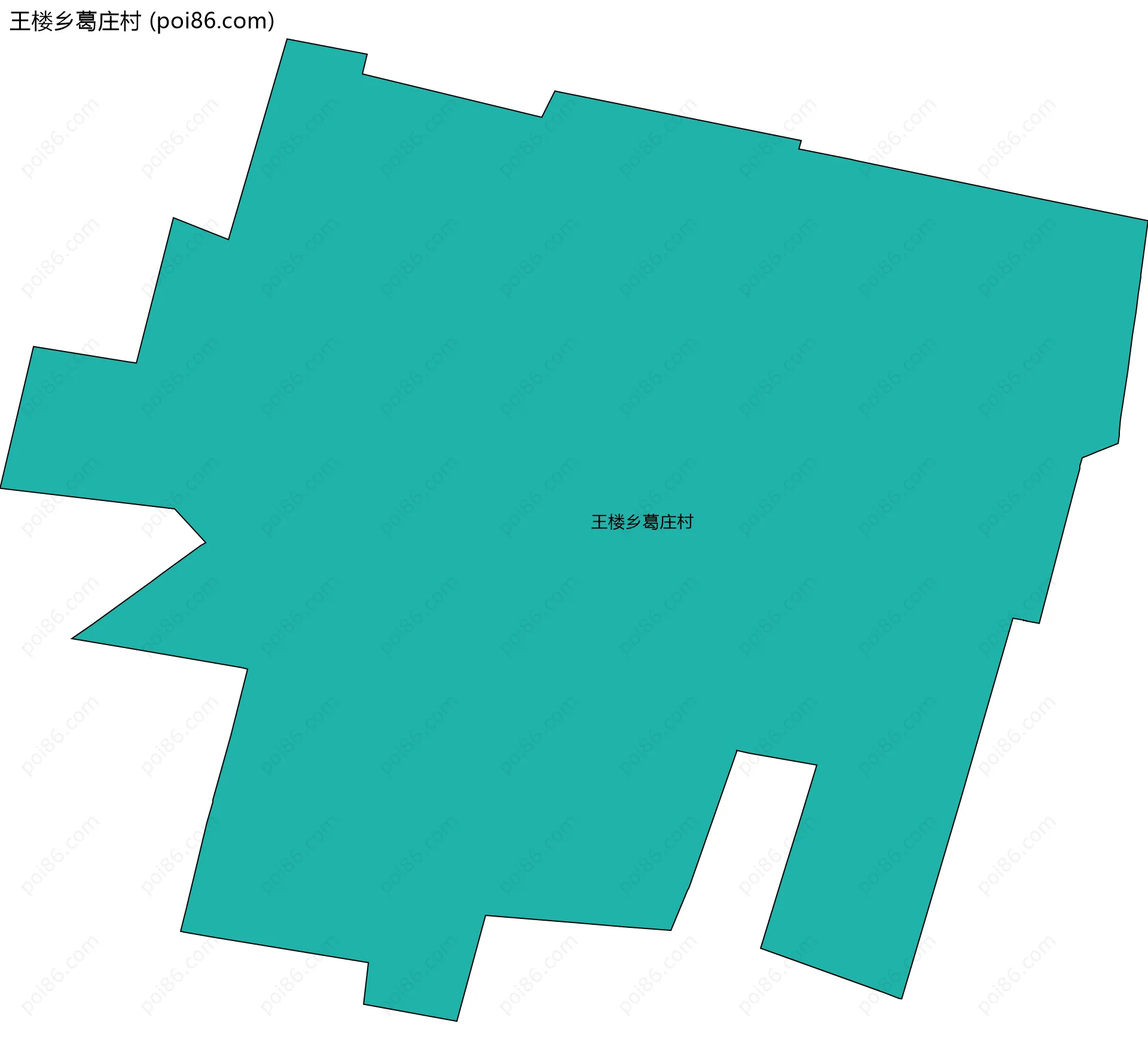 王楼乡葛庄村边界地图