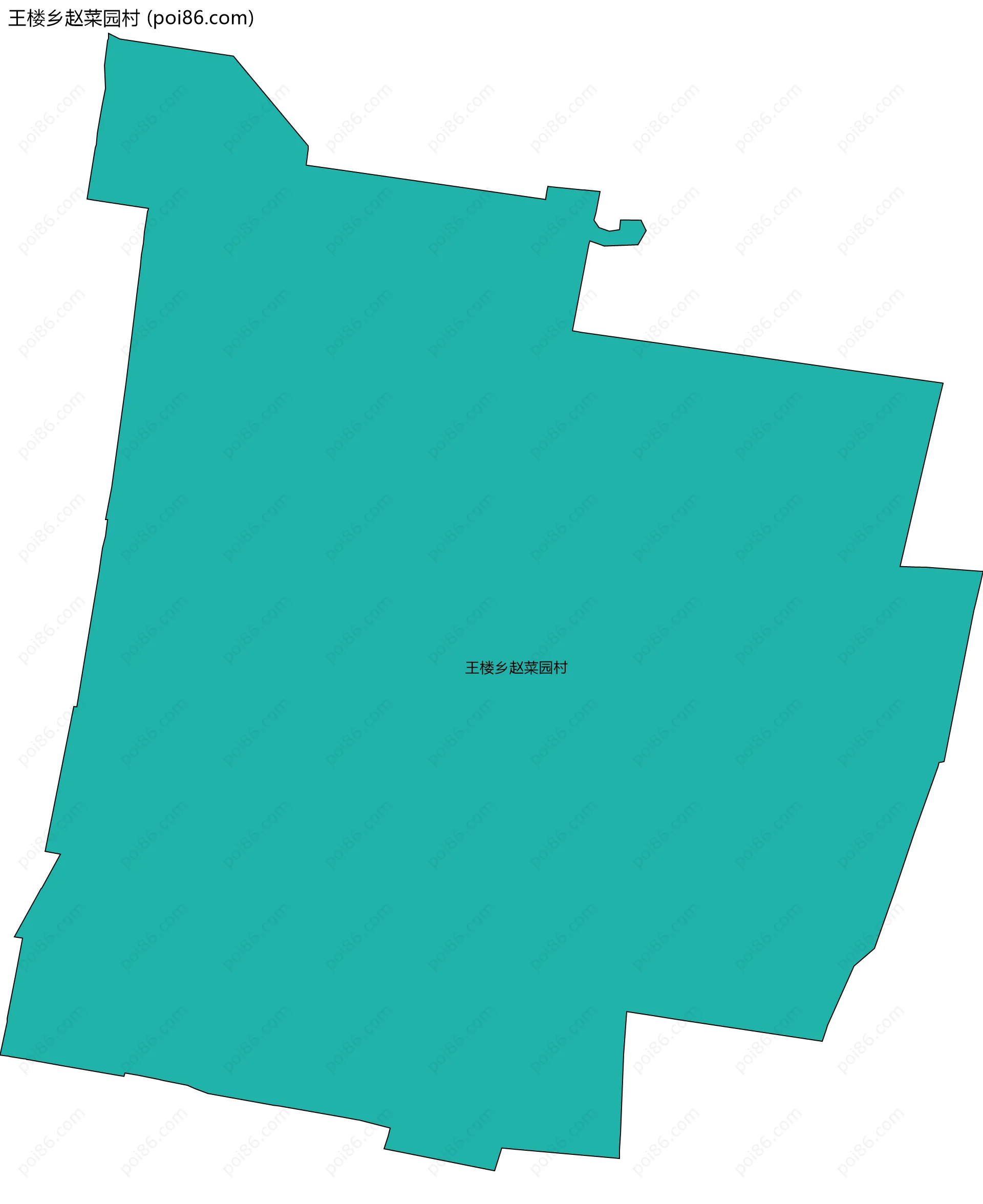 王楼乡赵菜园村边界地图